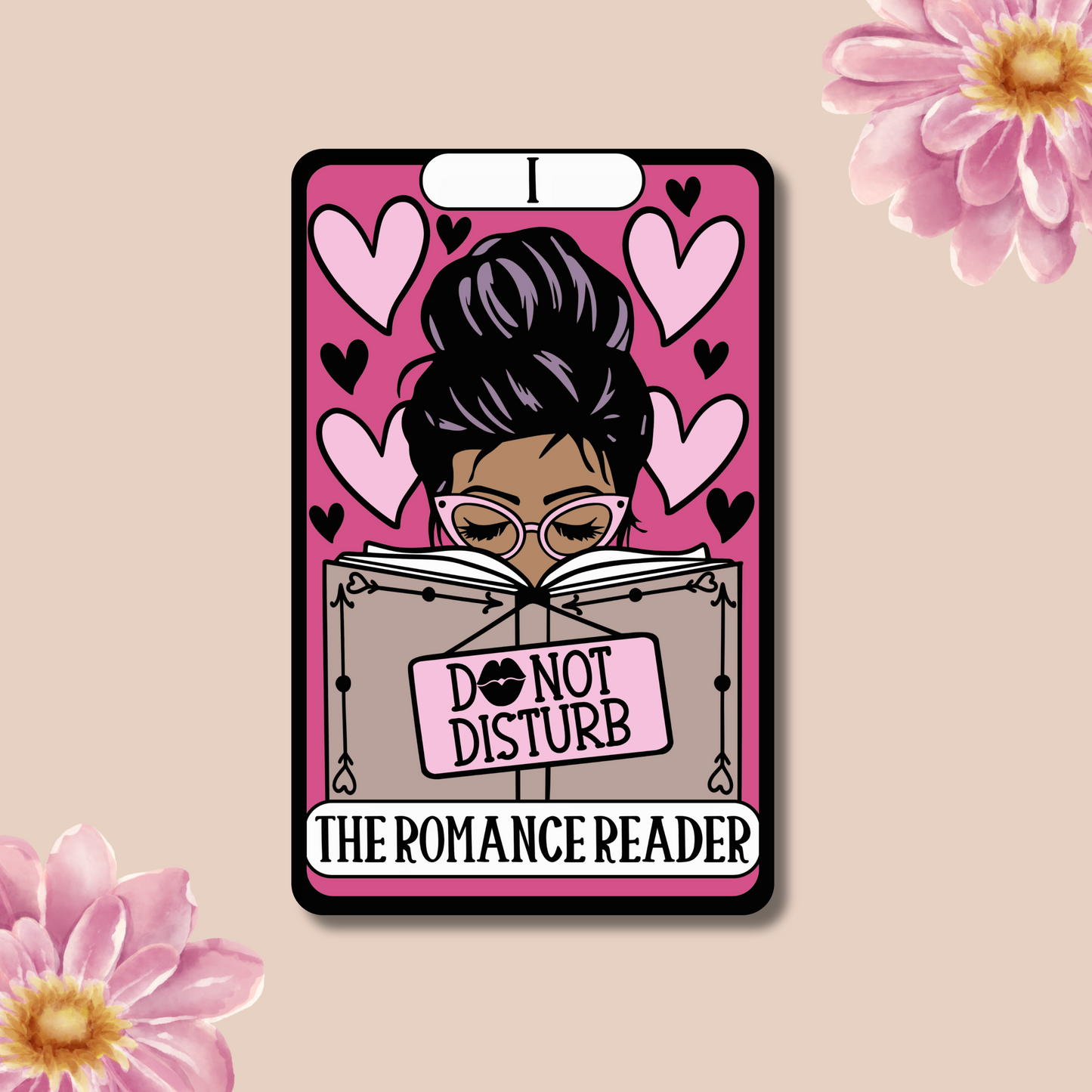 The Romance Reader Tarot Card Waterproof Sticker, Decal