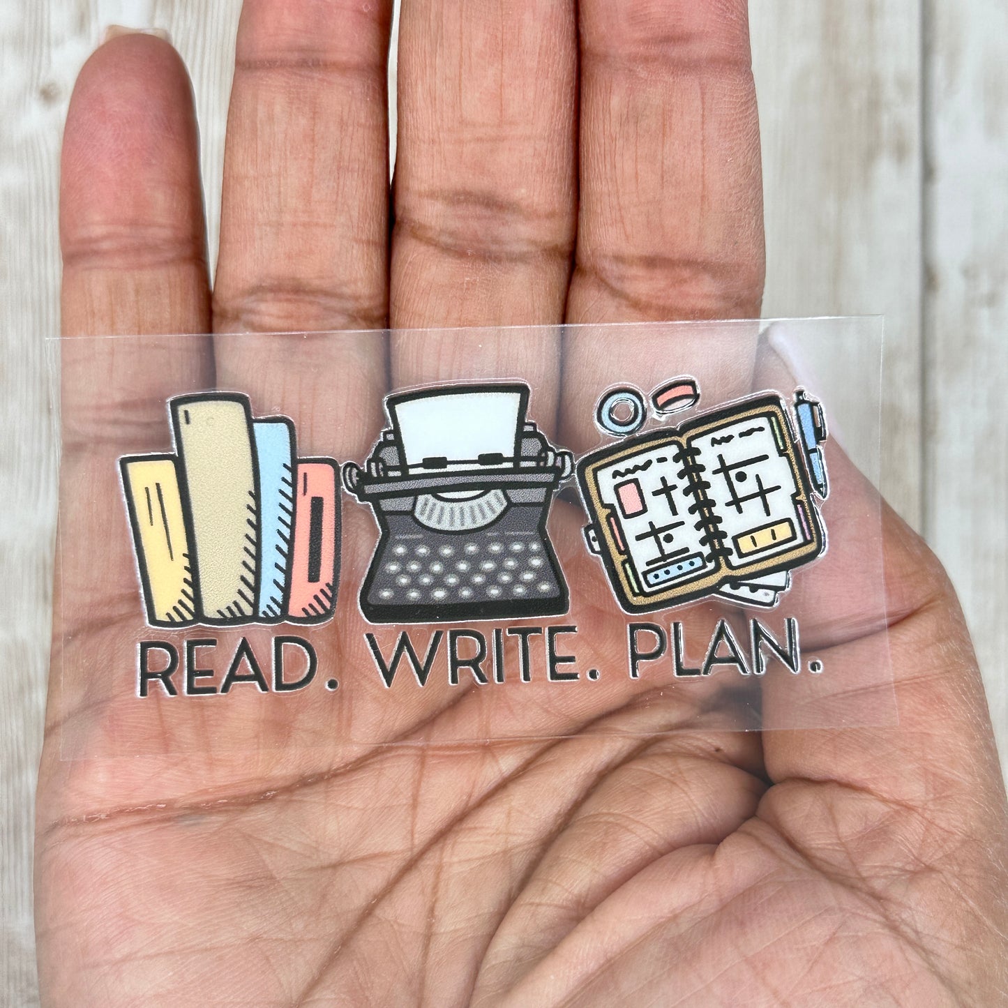 Read Write Plan UVDTF Stickers