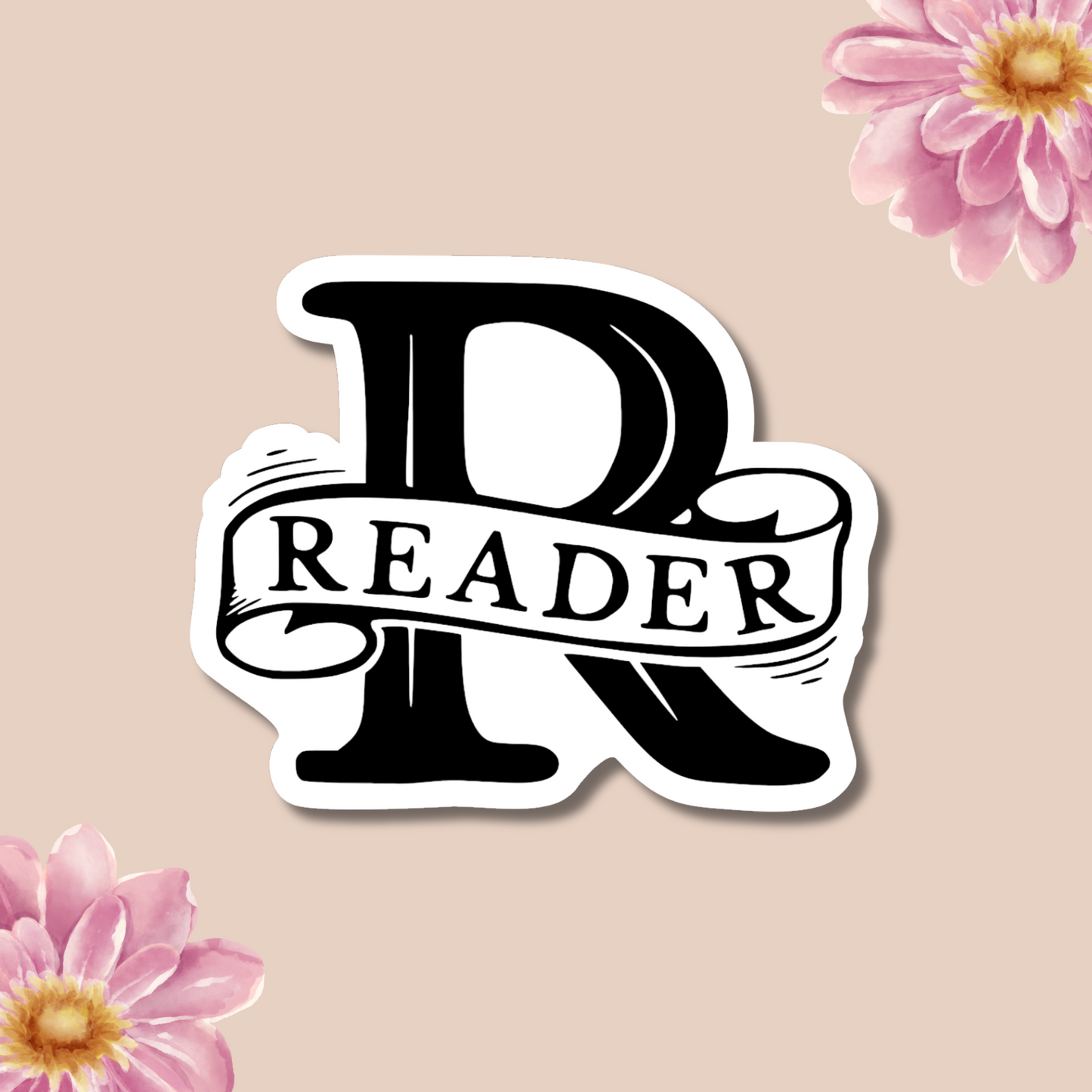 R is for Reader Large Die Cut Sticker