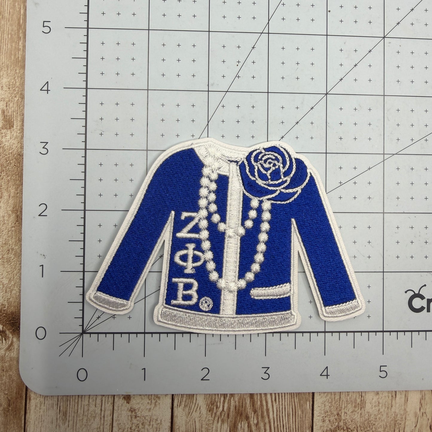 Zeta Phi Beta Sweater and Pearls Iron On Patch