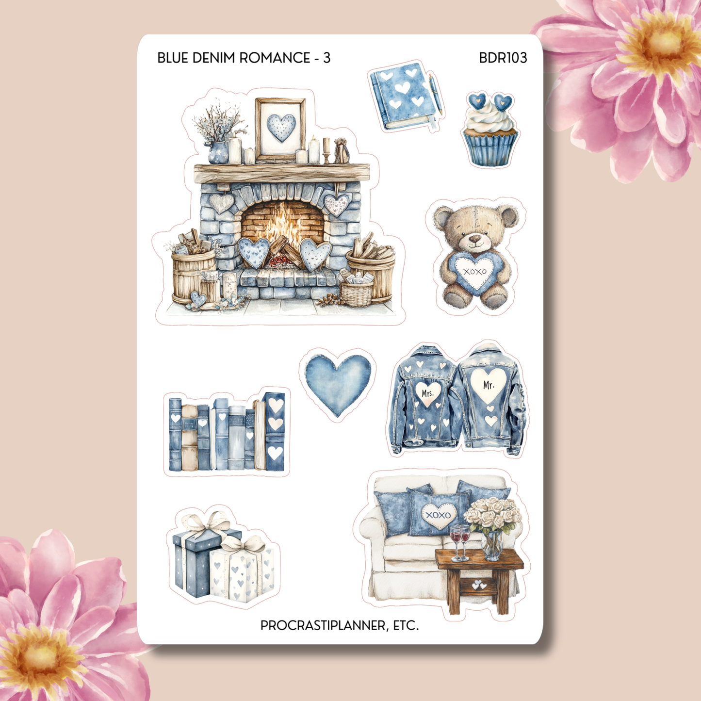 Blue Denim Romance Deco