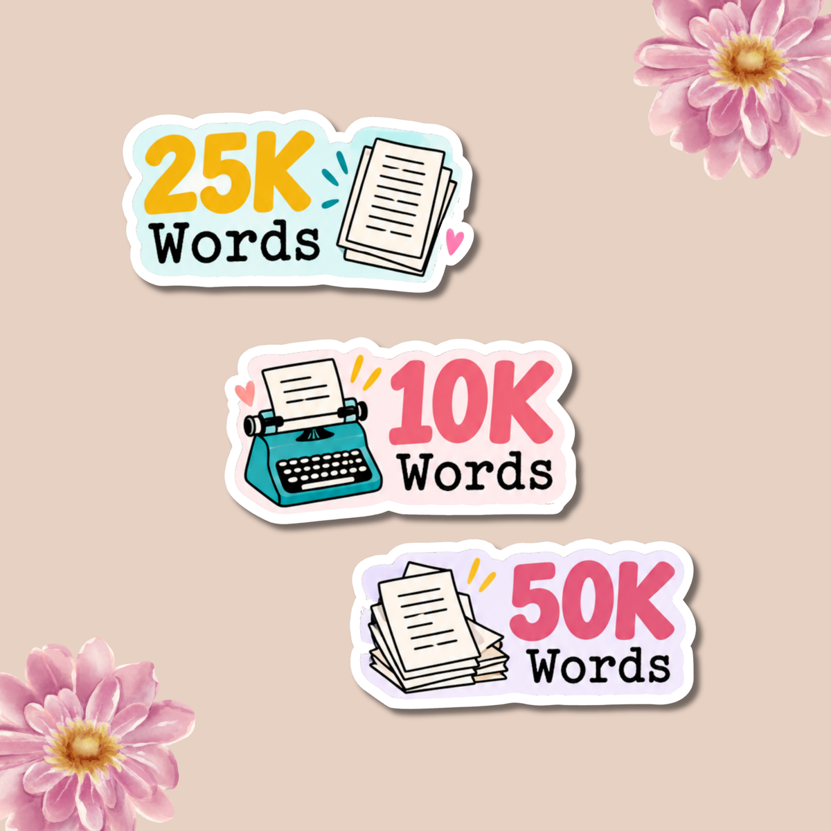 Choose Your Challenge Writer Planner Stickers – 20-Piece Kiss-Cut Sheet