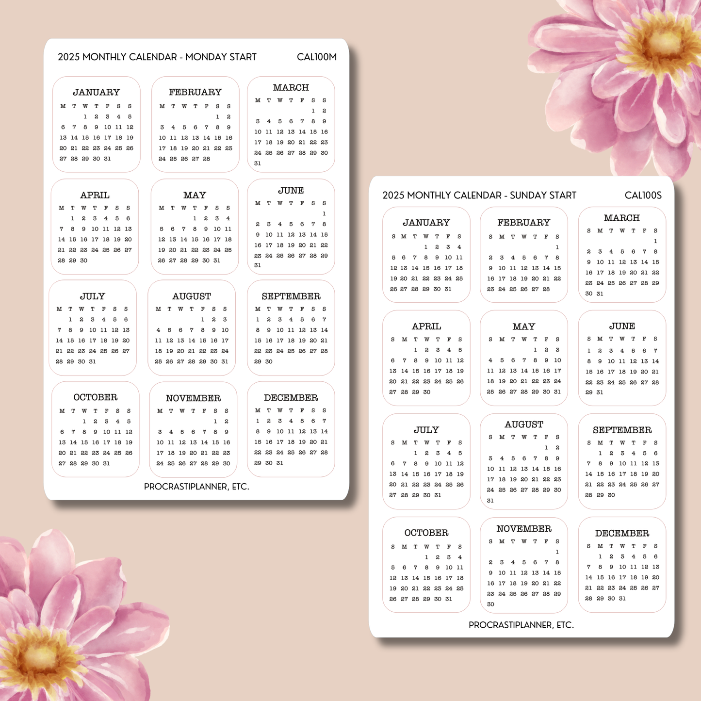 2024 Mini Calendars