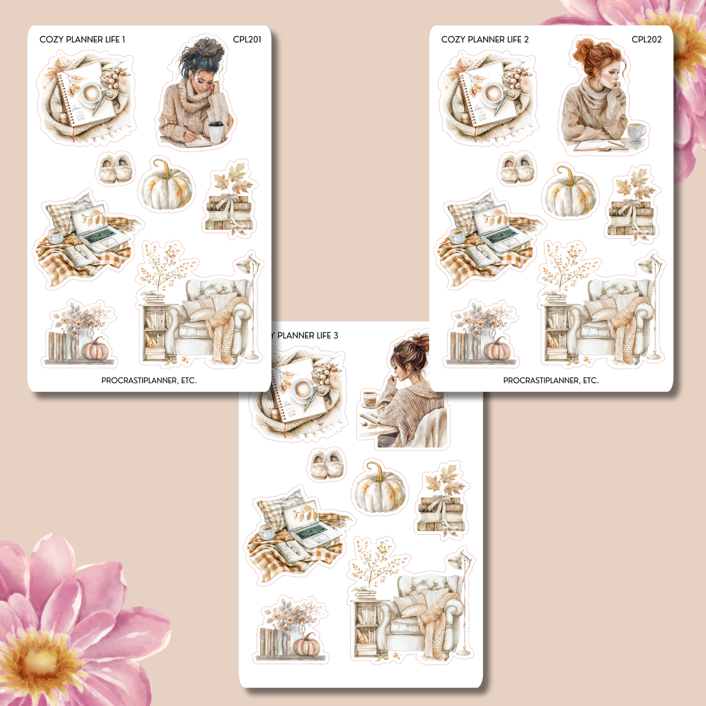 The Cozy Planner Fall Themed Planner Stickers