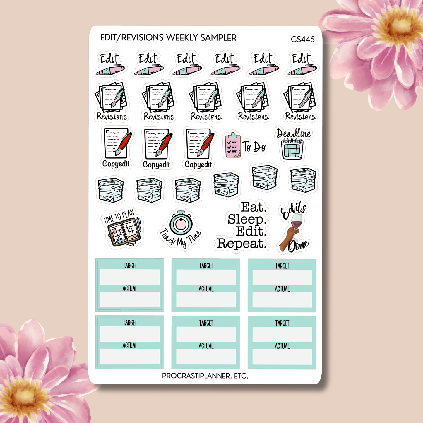 Write - Edit - Publish Mini Weekly Planner Bundle