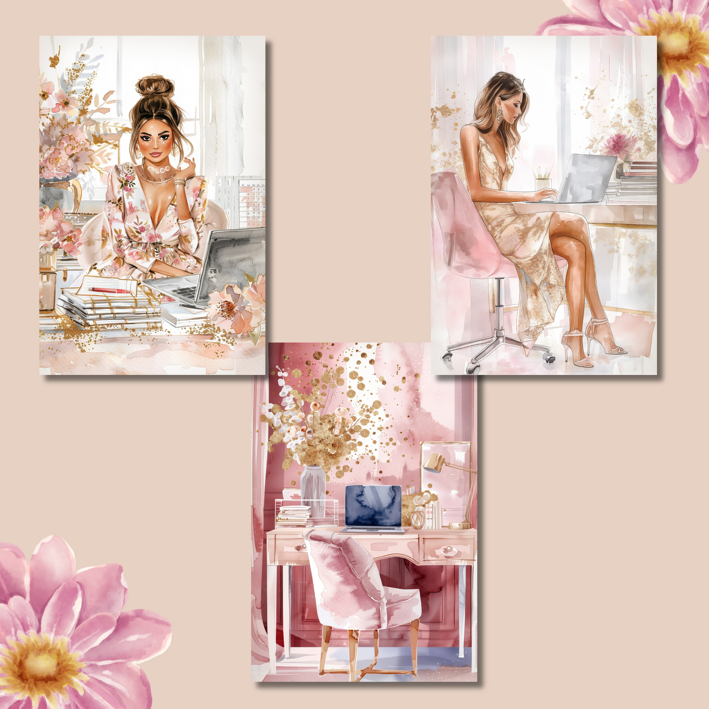 Glam Girl 2 | 4x6 Colorful Kindle Case Inserts | Photo Paper or Laminated