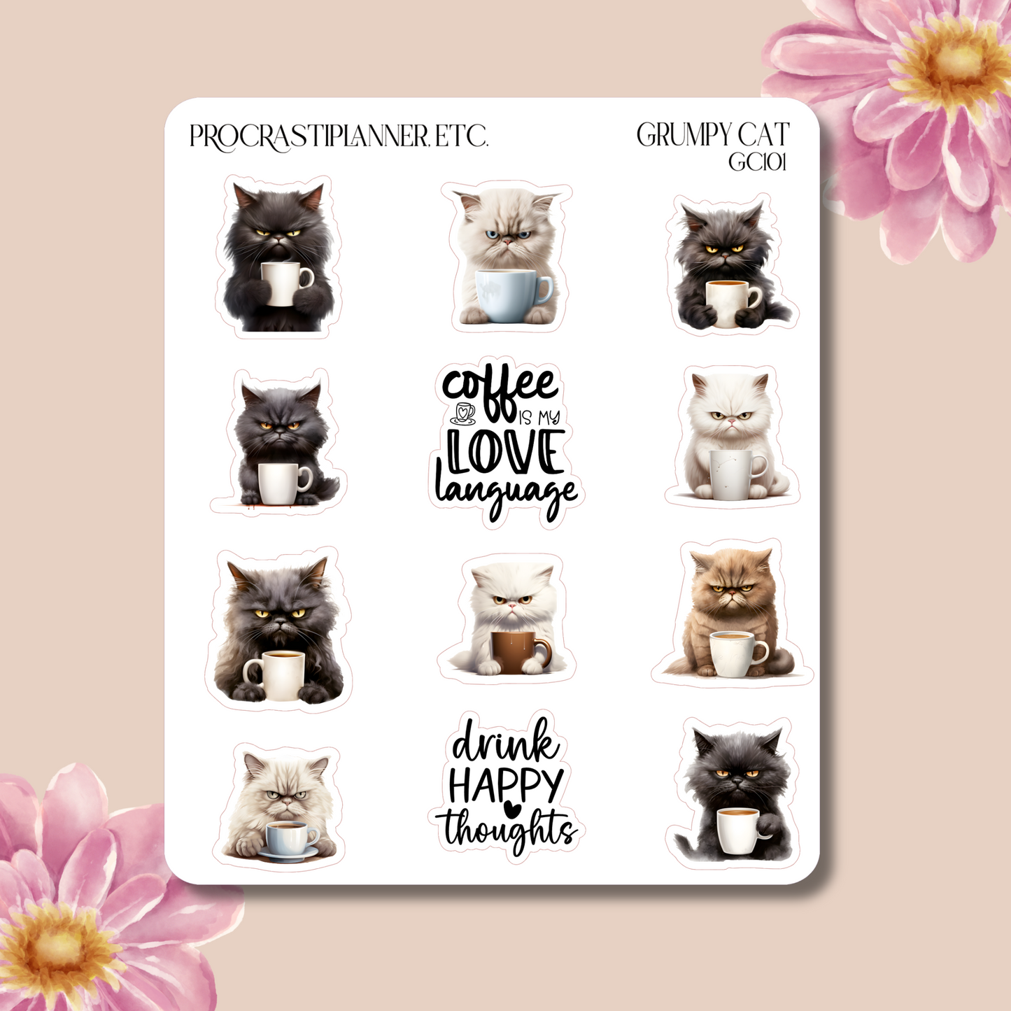 Grumpy Cat with Coffee