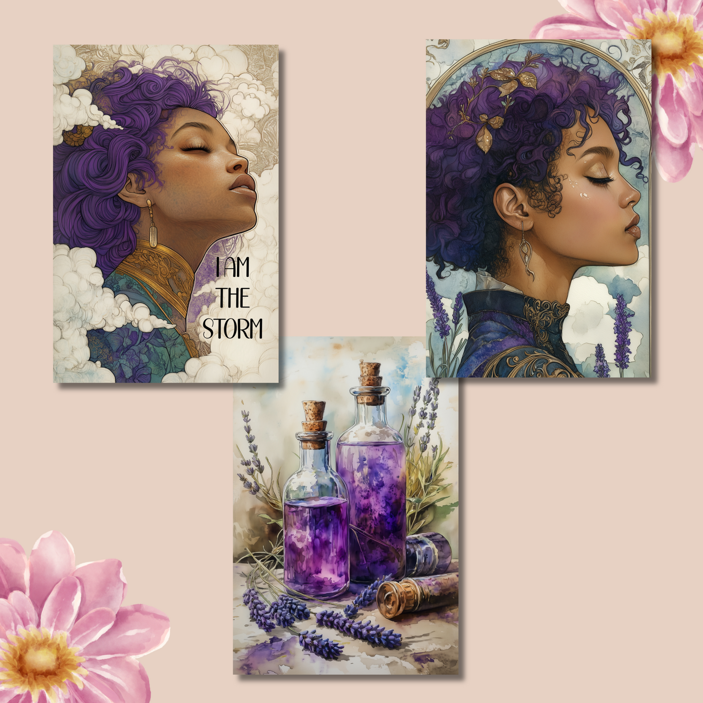 "I Am the Storm" | 4x6 Colorful Kindle Case Inserts | Photo Paper or Laminated