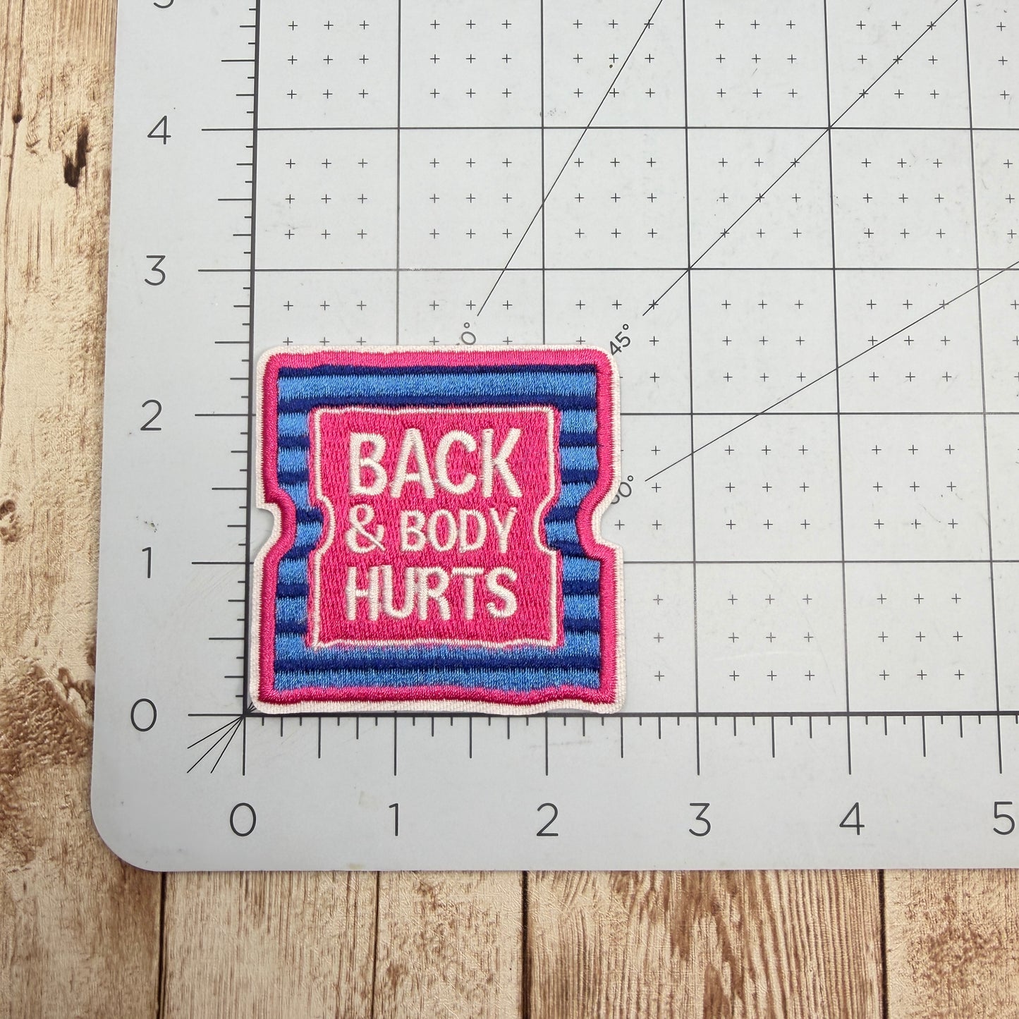 Back and Body Hurts Iron On Patch