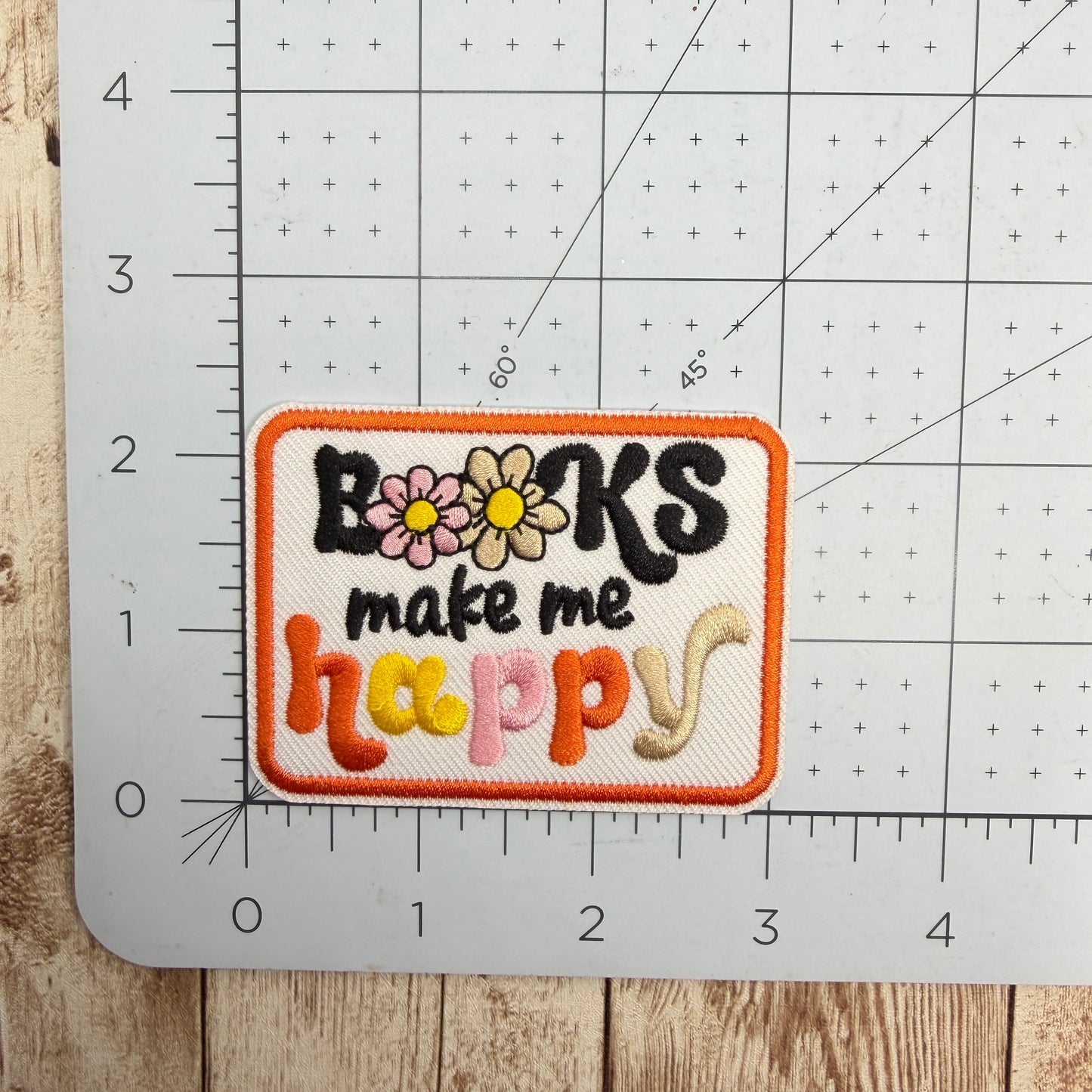 Books Make Me Happy Iron-on Patch