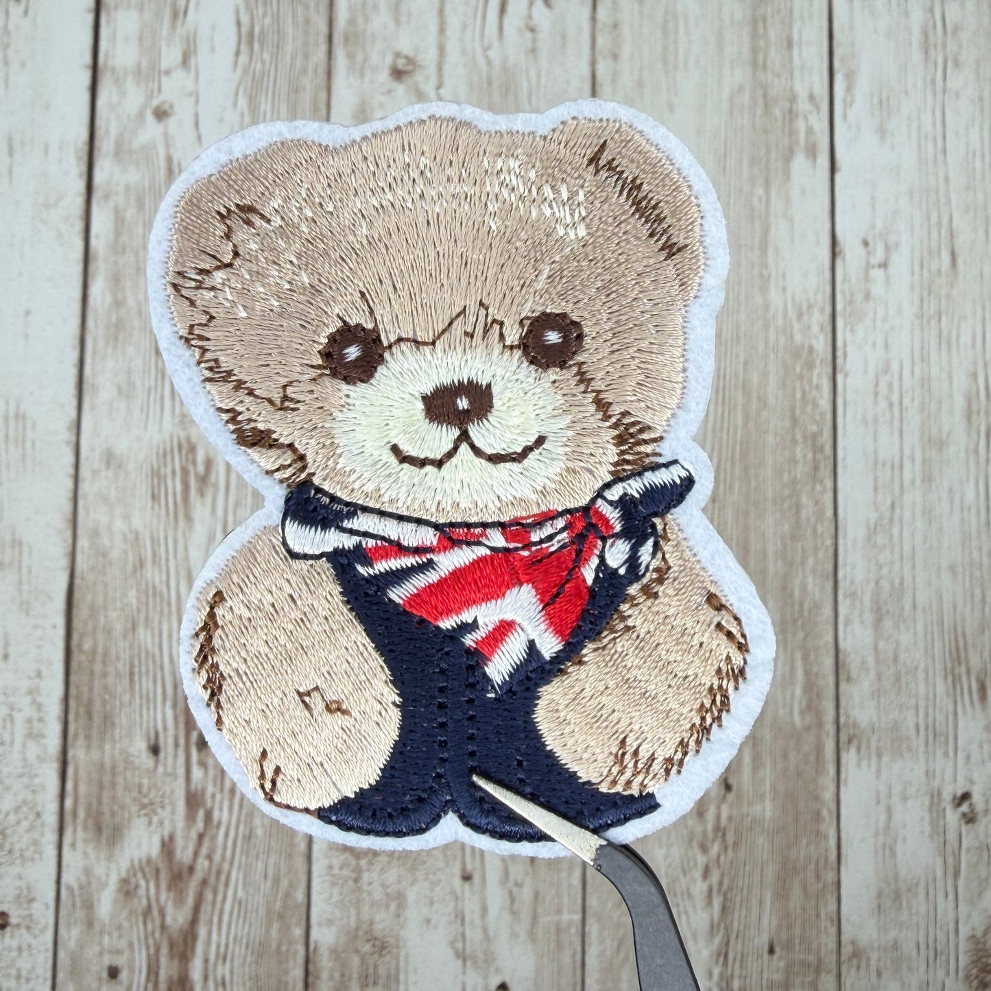 Furry Teddy Bear Iron-on Patch