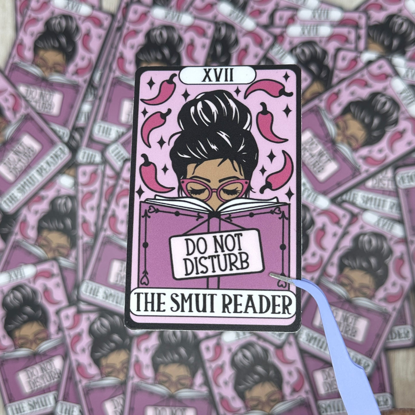 The Smut Reader Tarot Card Waterproof Sticker, Decal