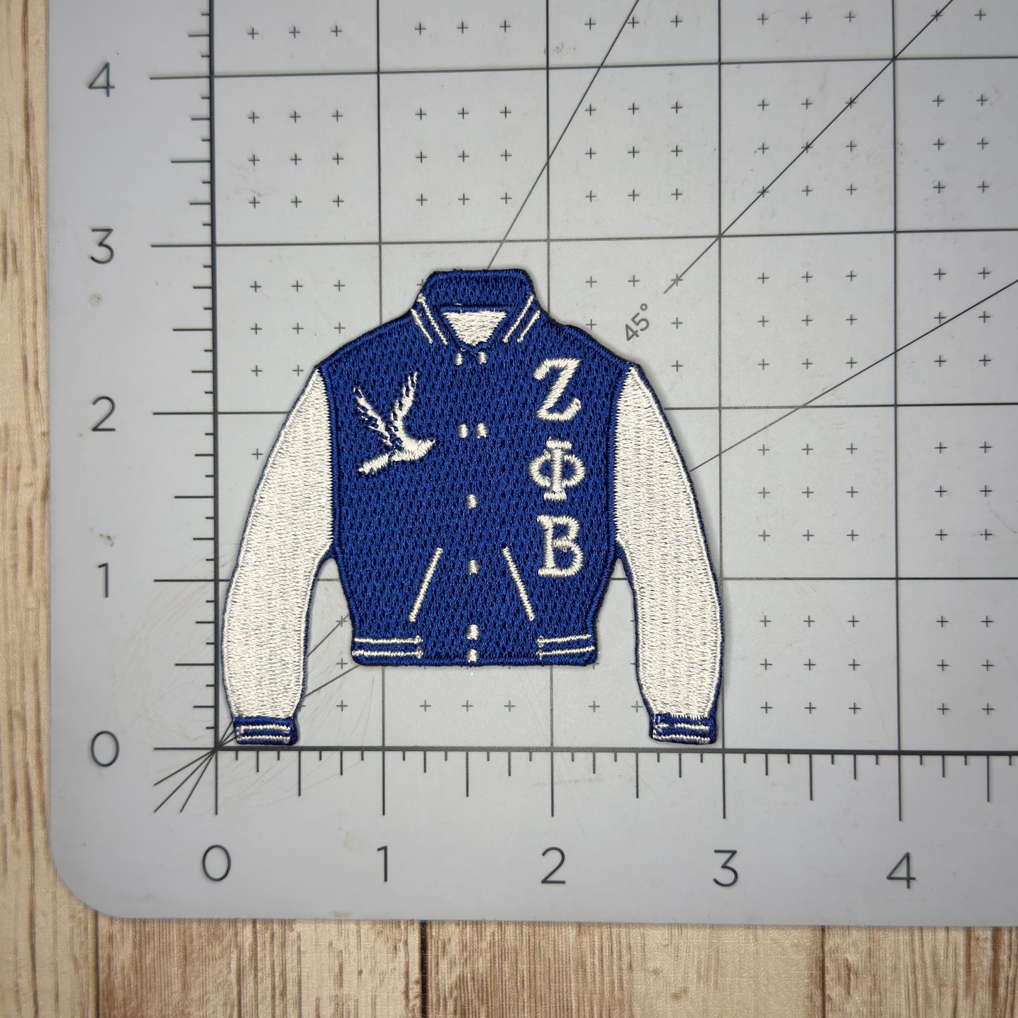 Zeta Varsity Jacket Iron On Patch Large