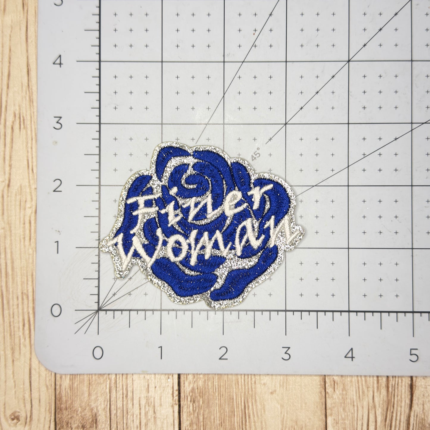 Finer Woman Flower Iron On Patch - Two Styles