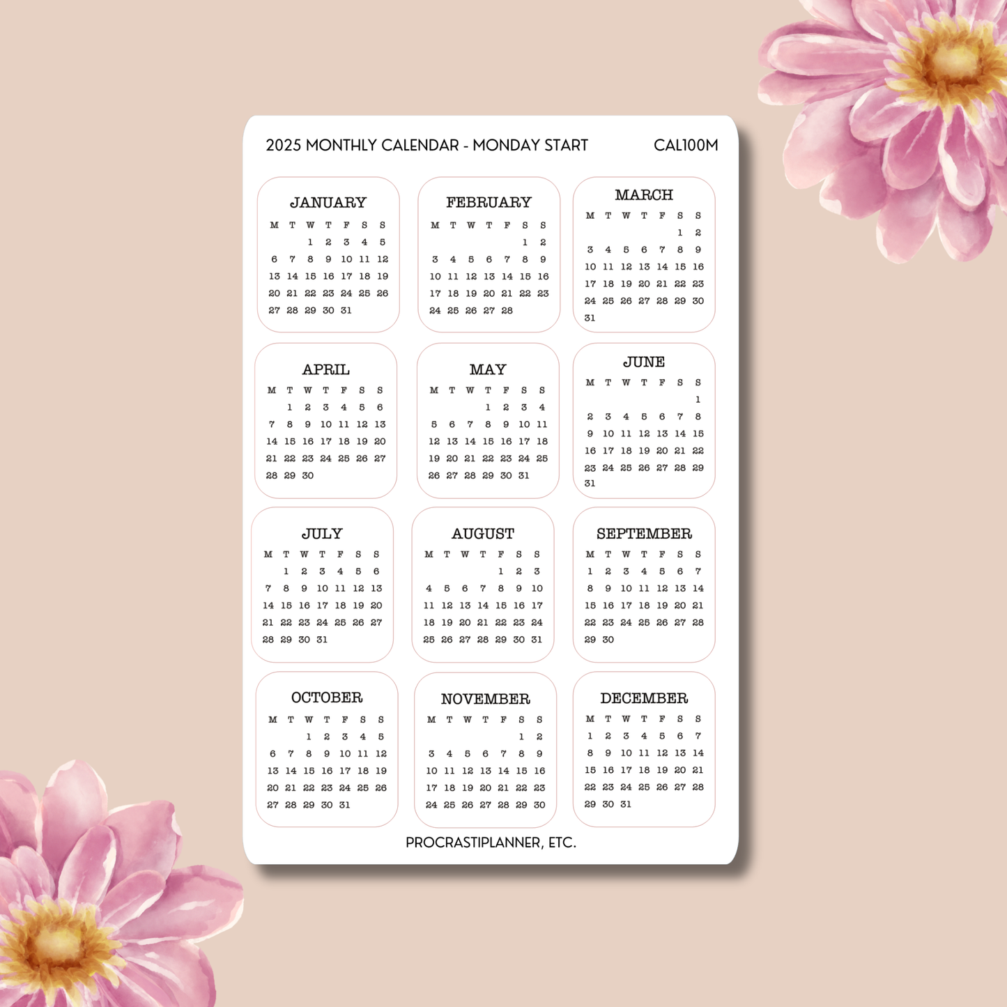 2024 Mini Calendars