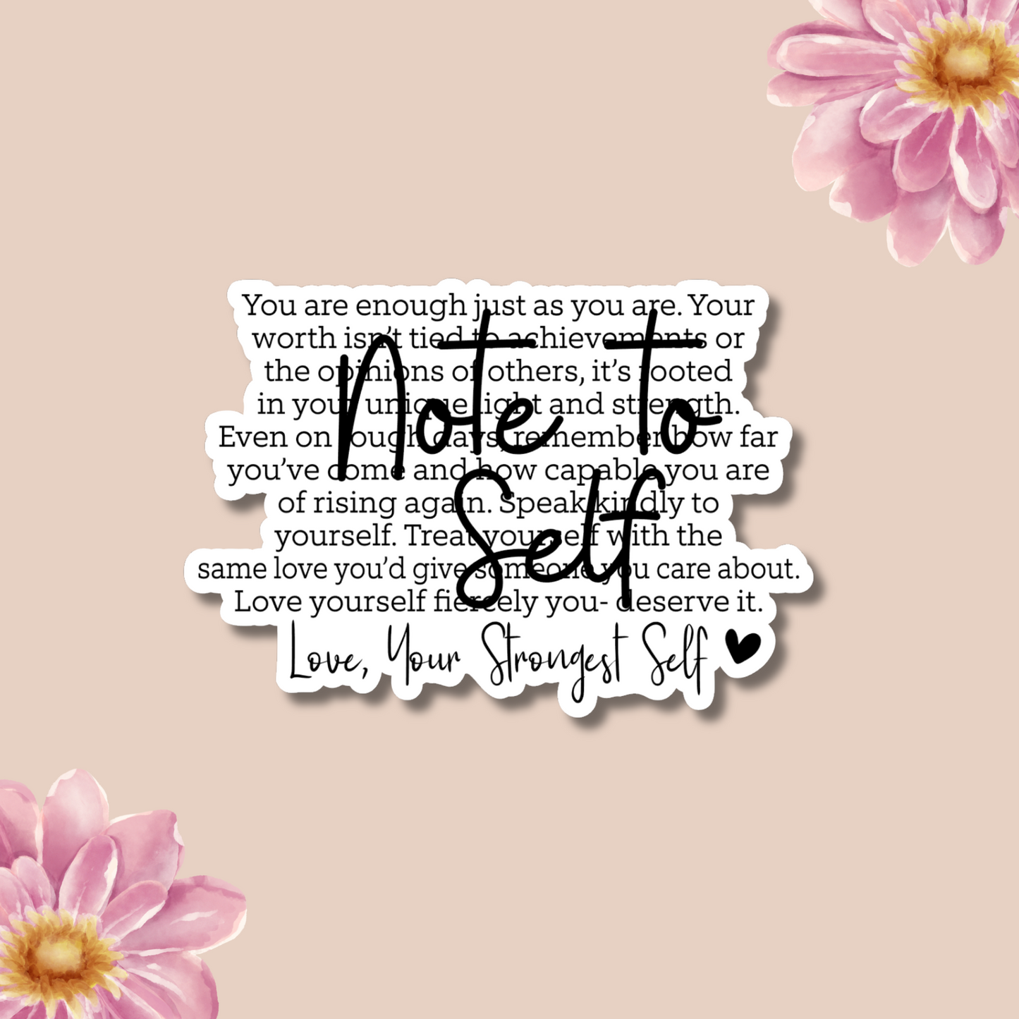 Note to Self Affirmation