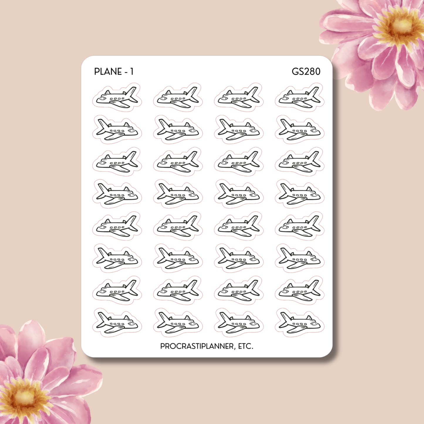Travel Icons - Plane - Flights Planner Stickers