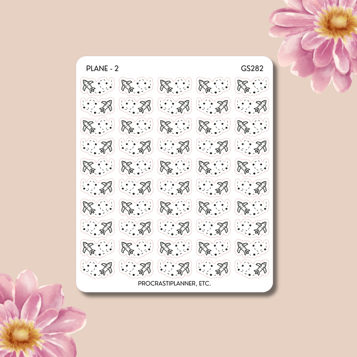 Travel Icons - Plane - Flights Planner Stickers