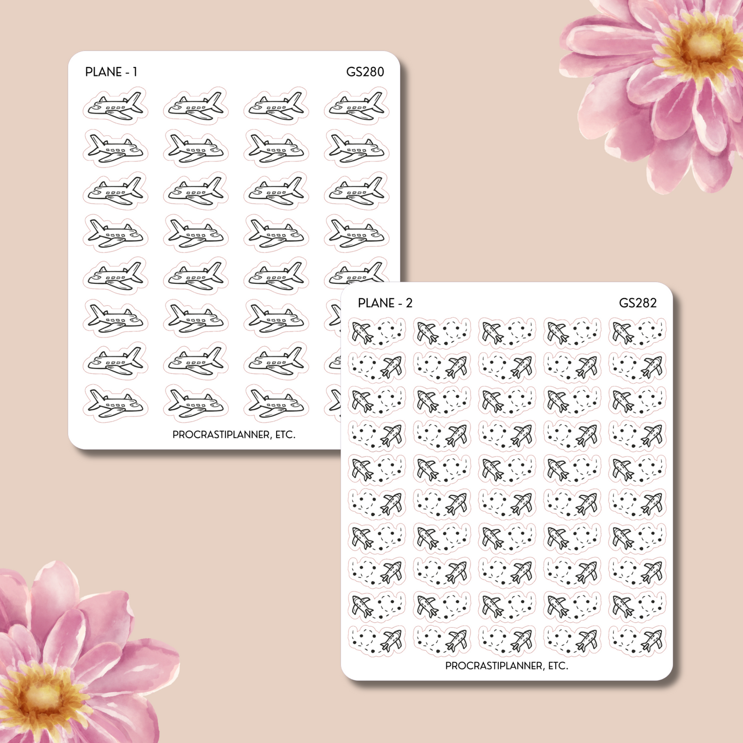 Travel Icons - Plane - Flights Planner Stickers
