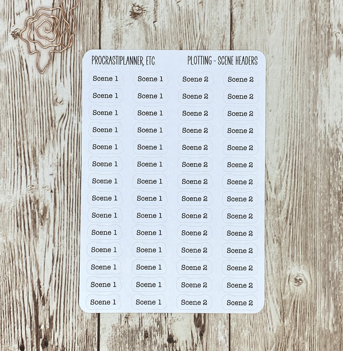 Plotting - Scene Headers