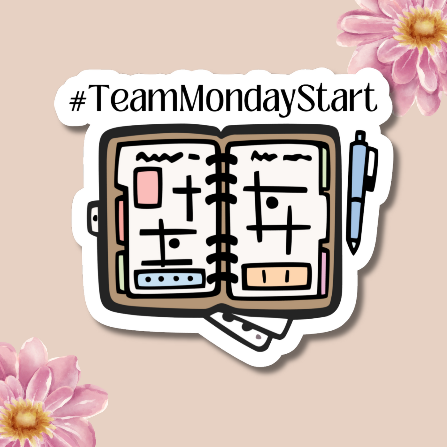 Team Monday Start Vinyl Decal