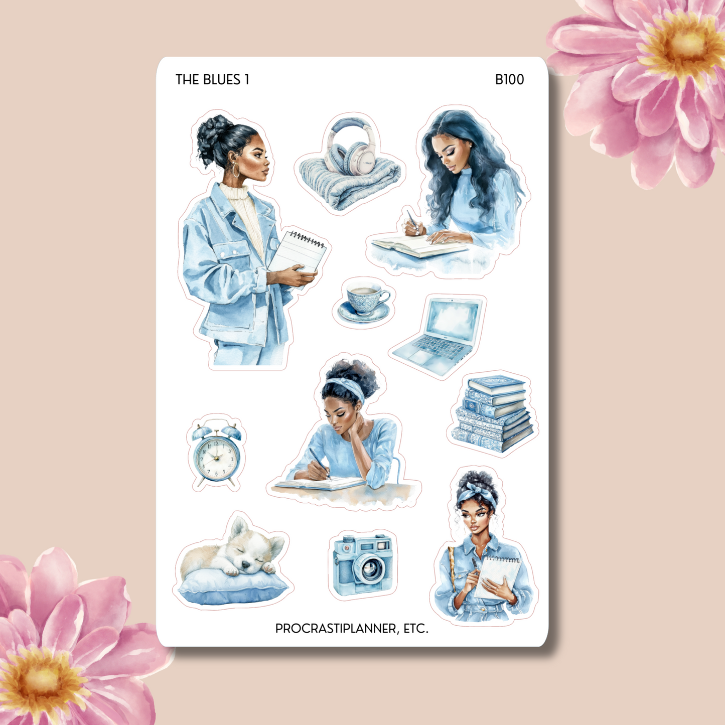 The Blues Writer Deco Planner Stickers