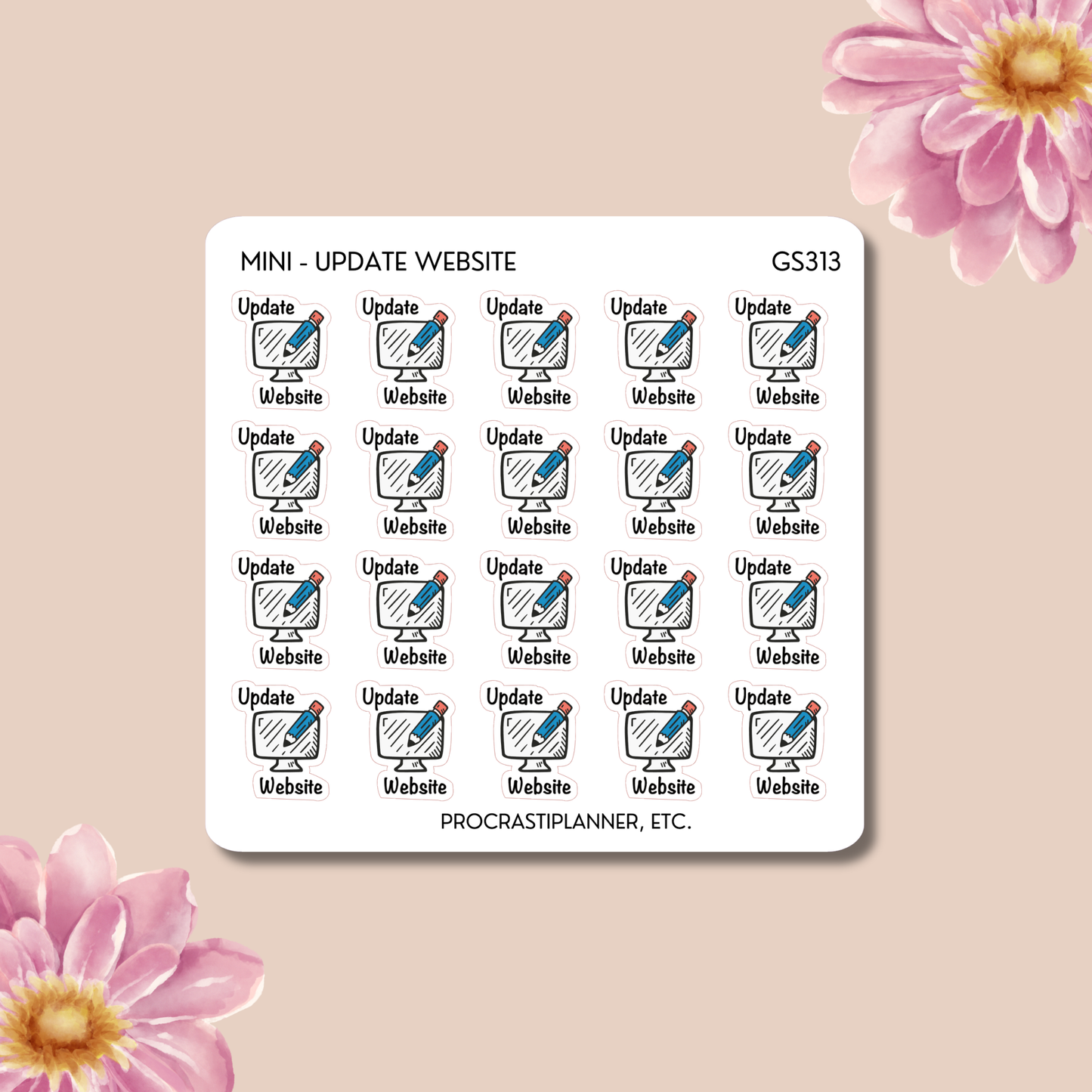 Website Update Planner Stickers | Site Maintenance