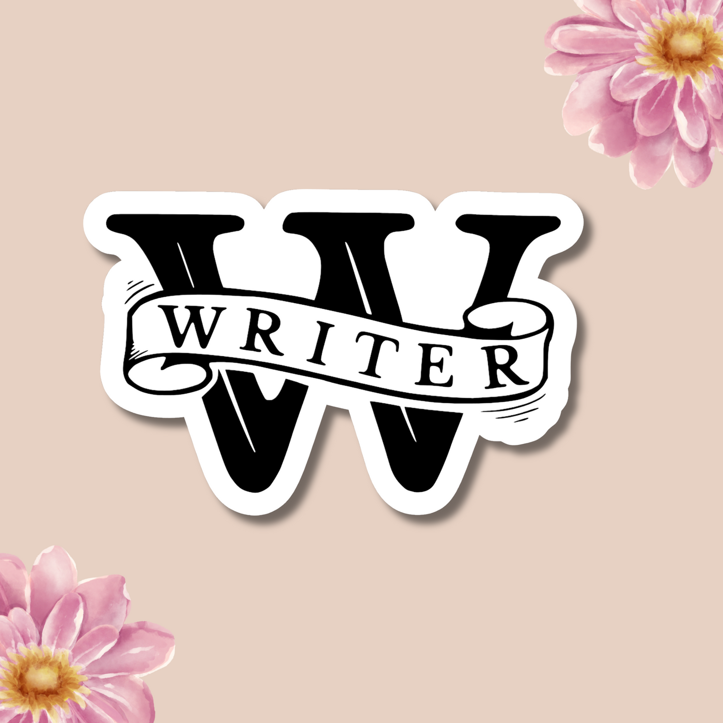 W - Writer Waterproof Sticker, Decal
