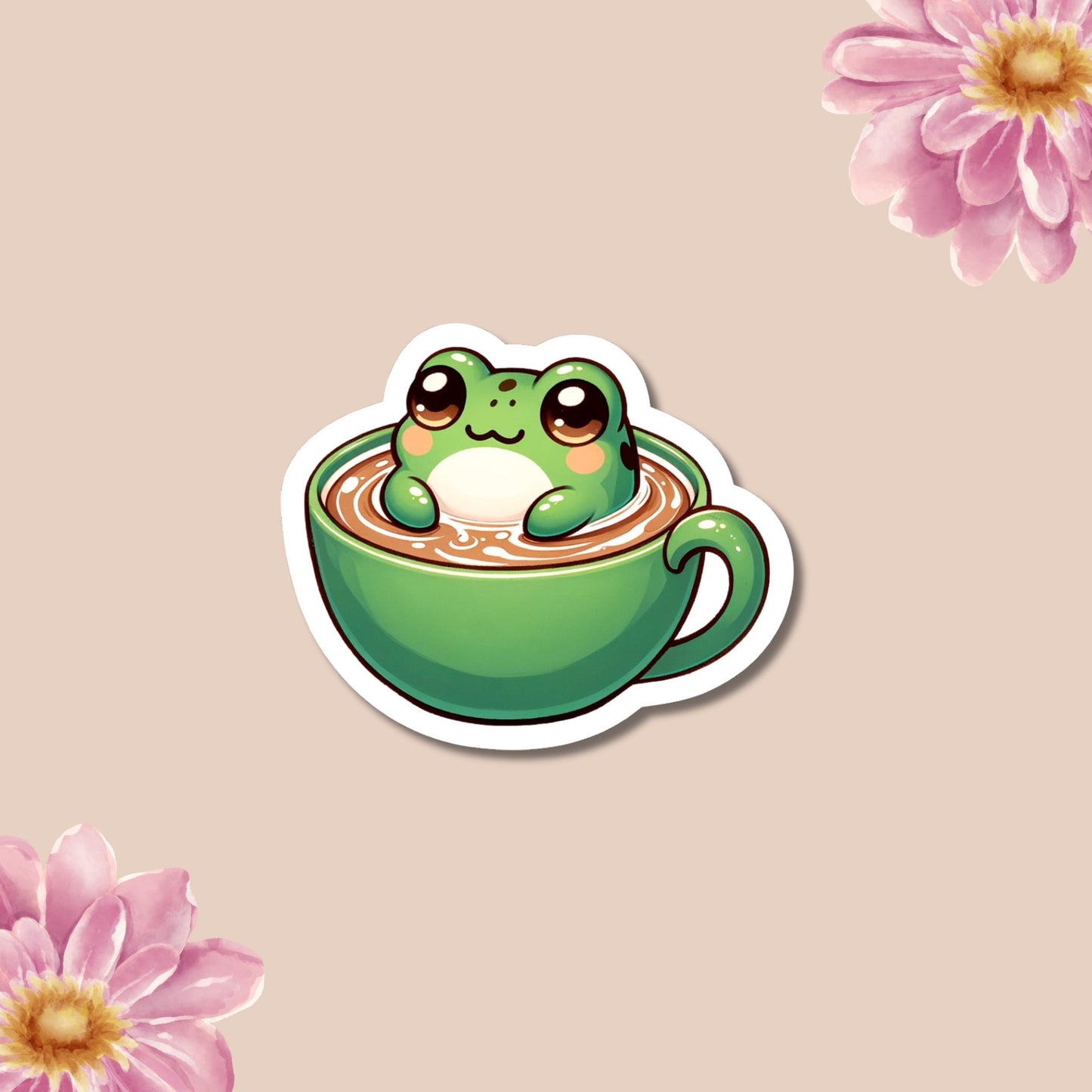 Cute Chibi Chunky Toad Stickers | Green Toad Illustrations | Kawaii Frog Planner & Journal Stickers