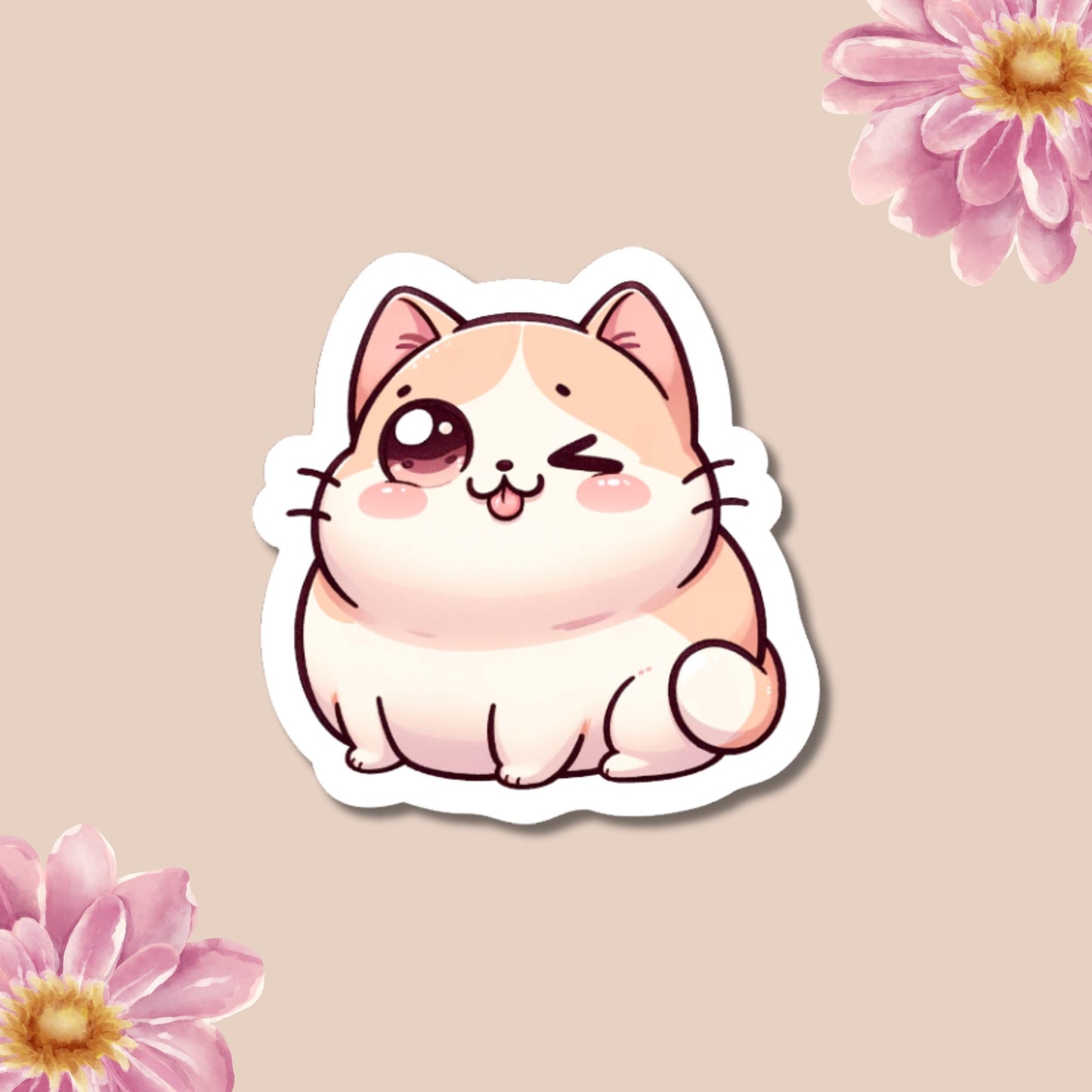 Cute Chibi Chunky Cat Stickers | Kawaii Cat Planner & Journal Stickers
