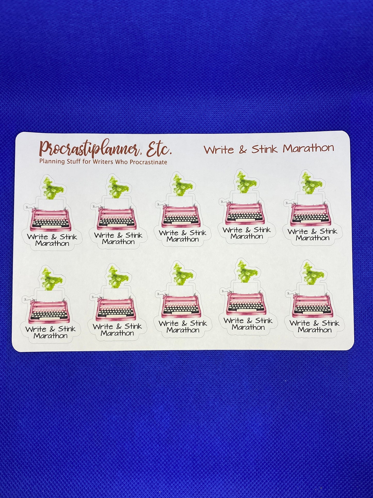 Writing Deadline Marathon Planner Stickers, Typewriter for Editing and Writing