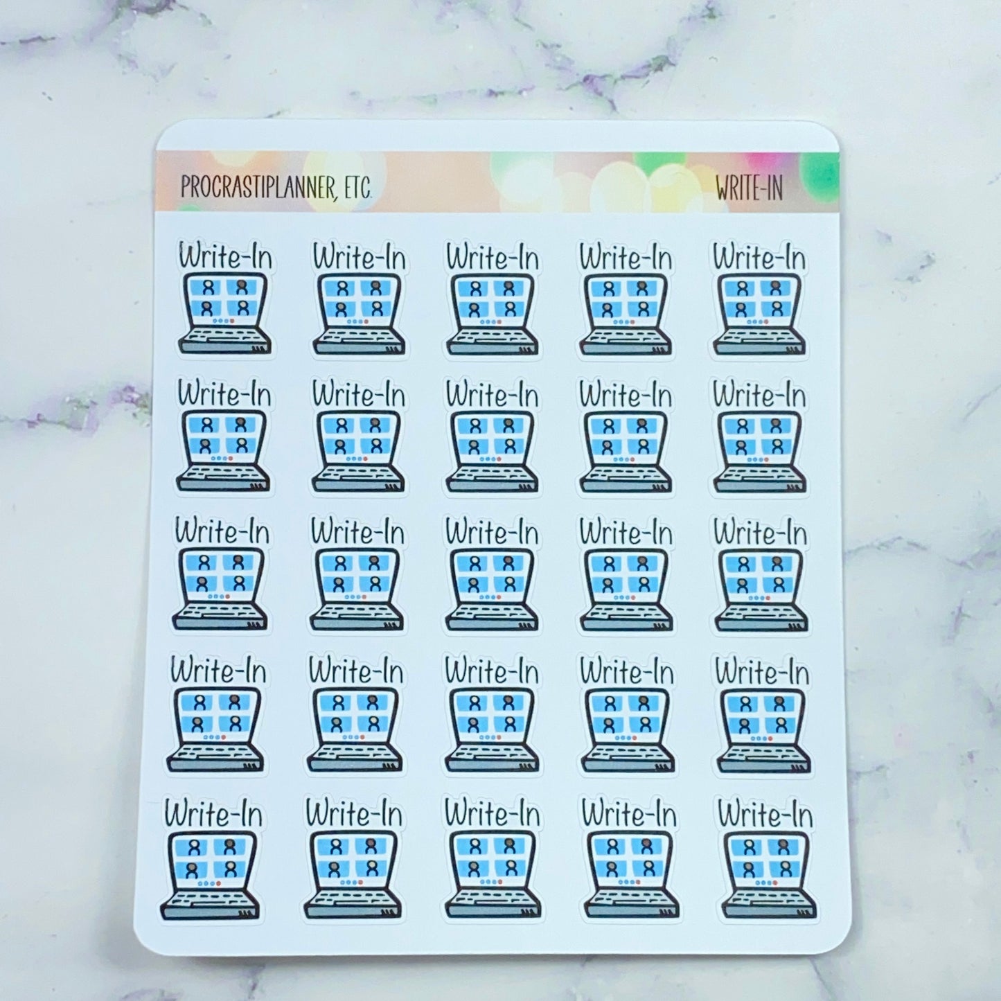 Virtual Normal - Write In Planner Stickers