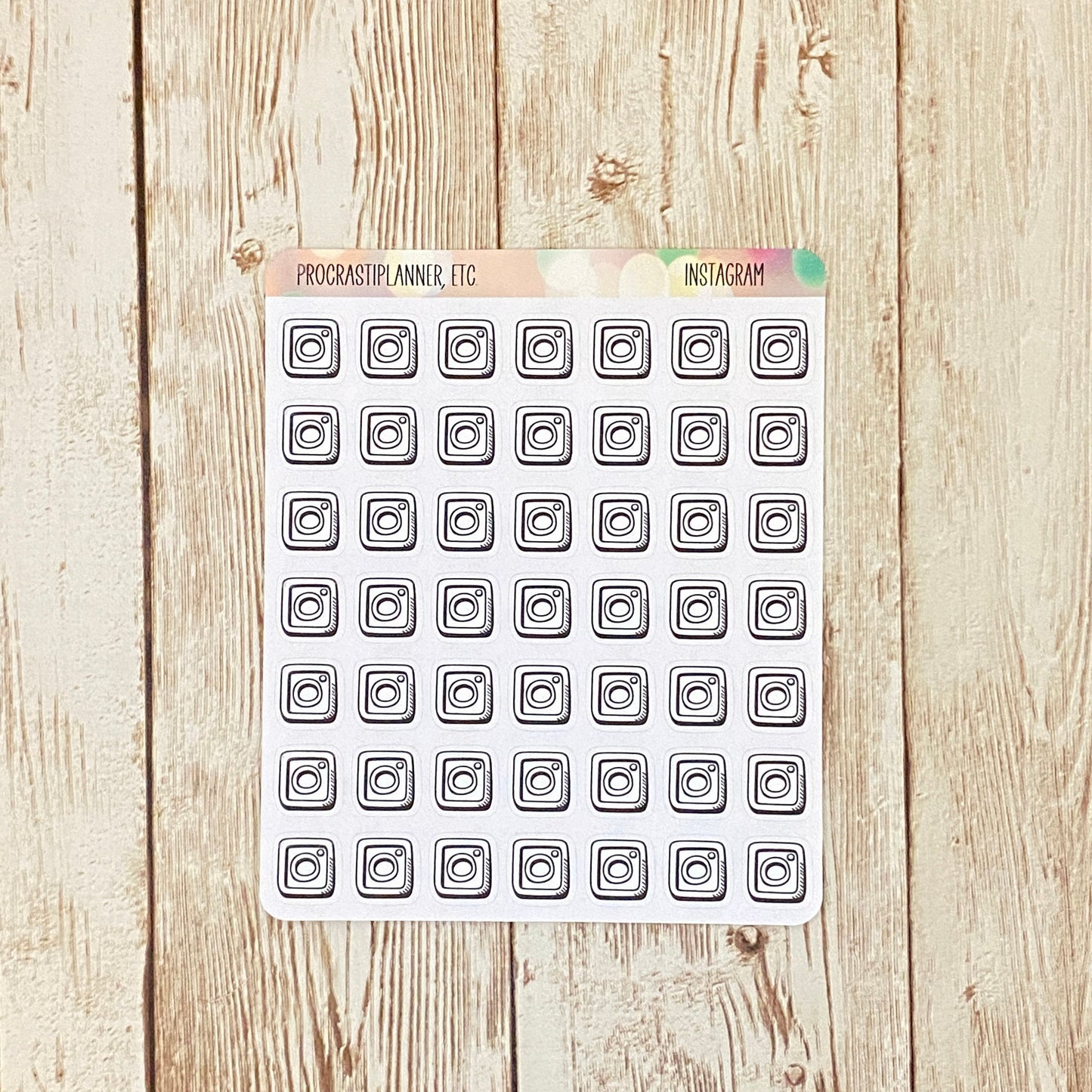Instagram Social Media Icon Planner Stickers