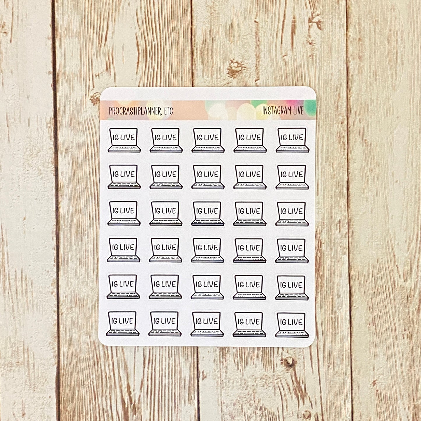 NEW - Virtual Normal - IG LIVE Laptop Planner Stickers