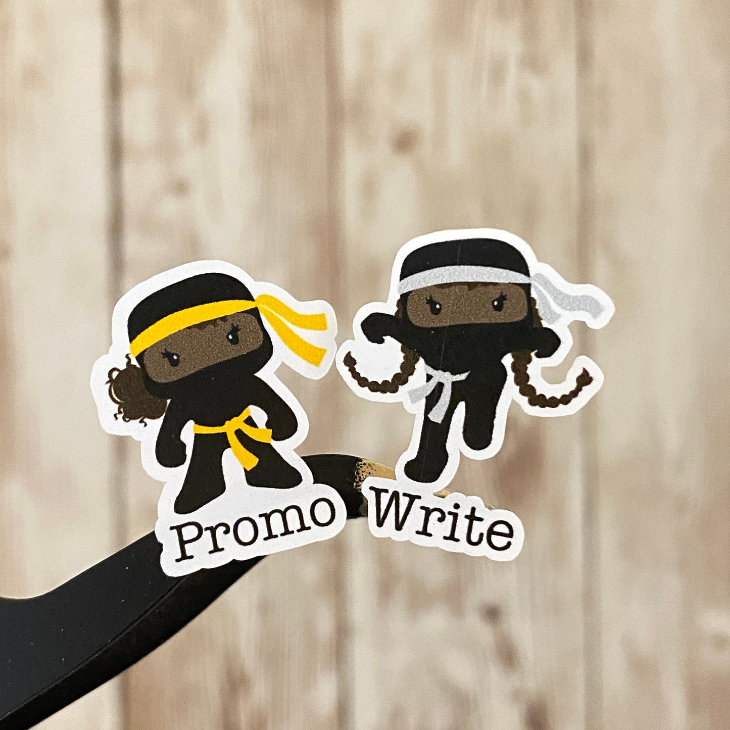 Various African American Ninja Writer Planner Stickers