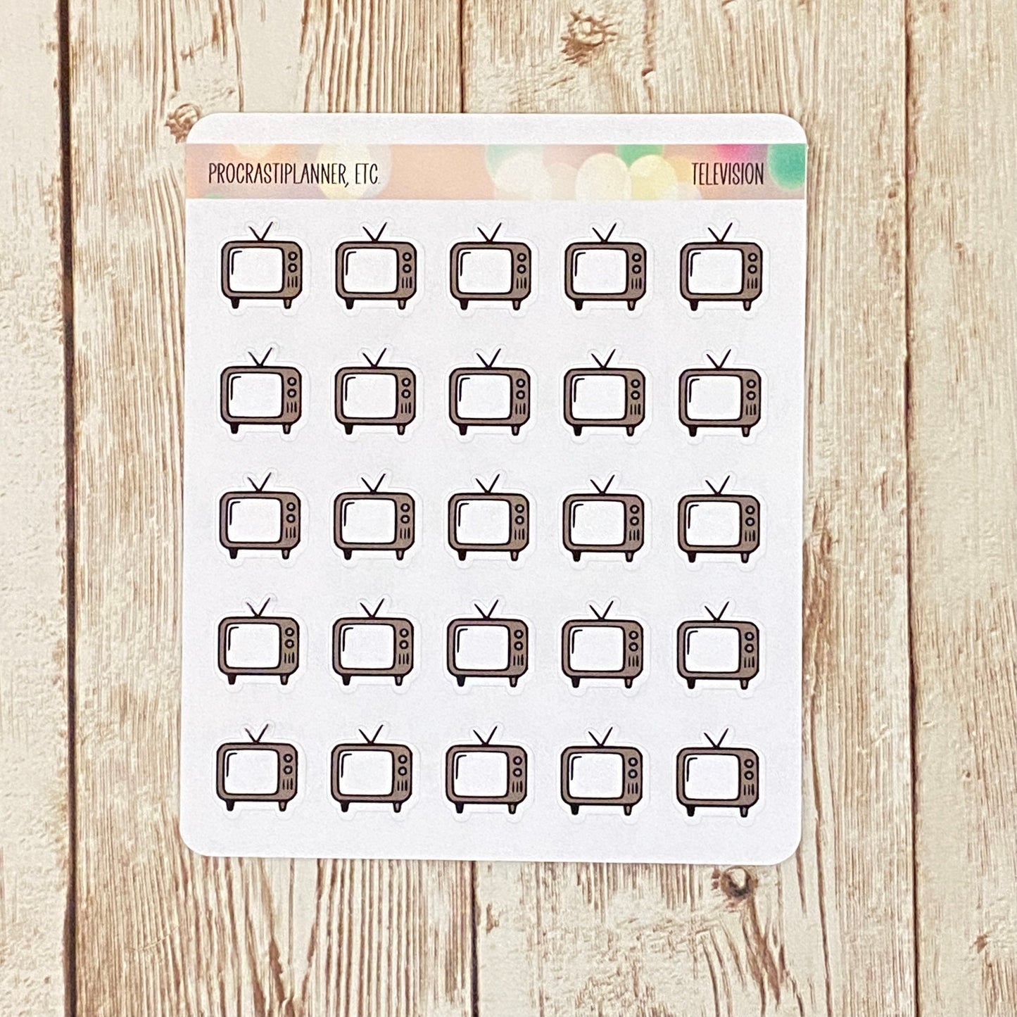 Television Planner Stickers