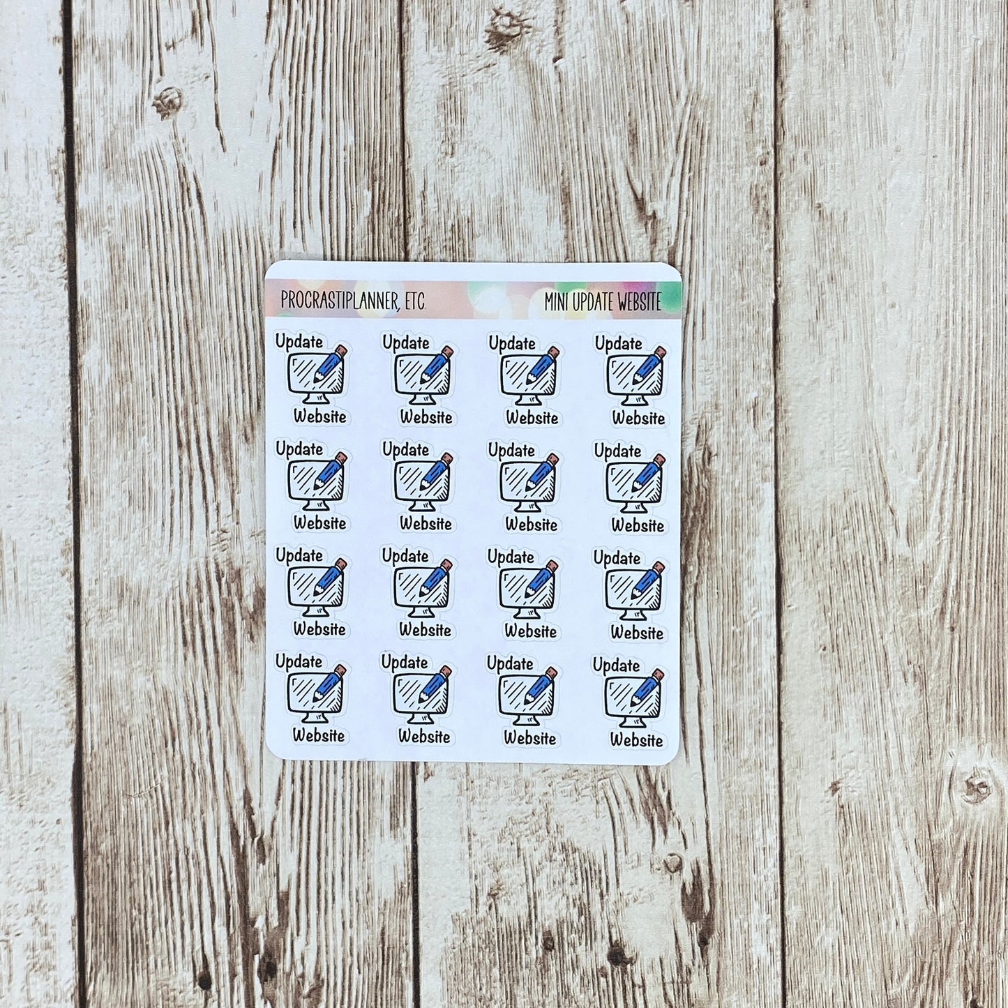 Update Website Book Launch Planner Stickers Regular and Mini Size