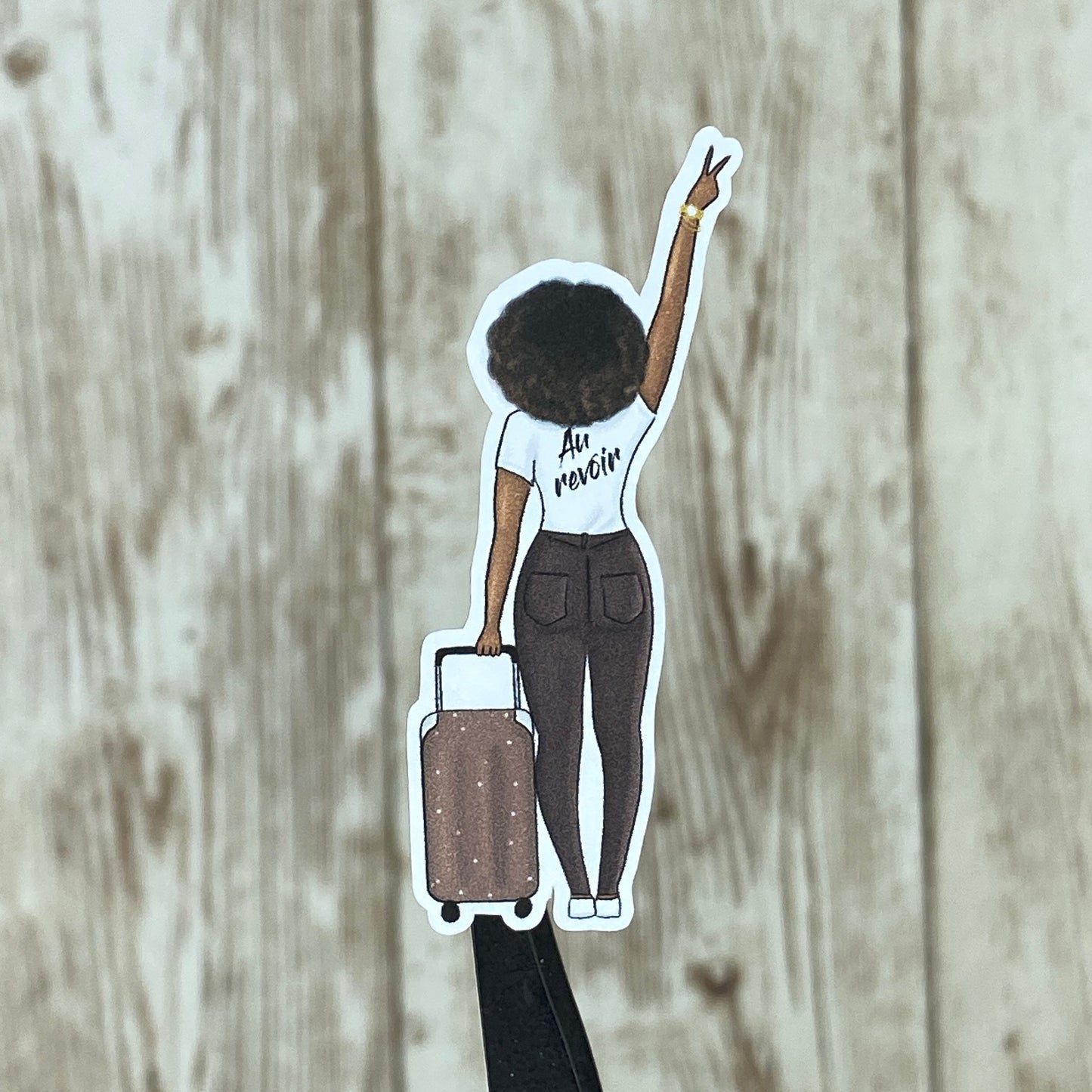 I'm Out Travel Noire Black Woman Planner Stickers