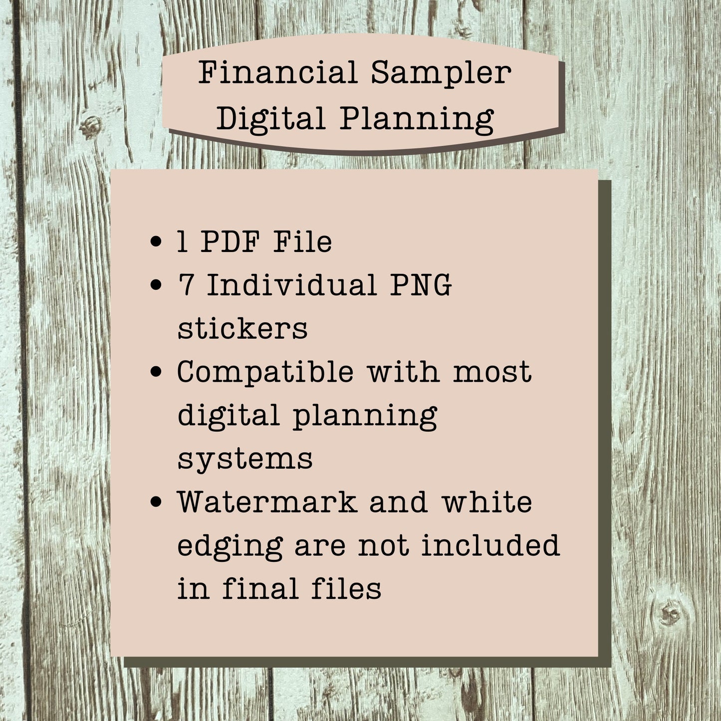 Digital Planning - Financial Sampler - PNG Planner Stickers for Goodnotes or Digital Planning for Writers, Authors, Editors