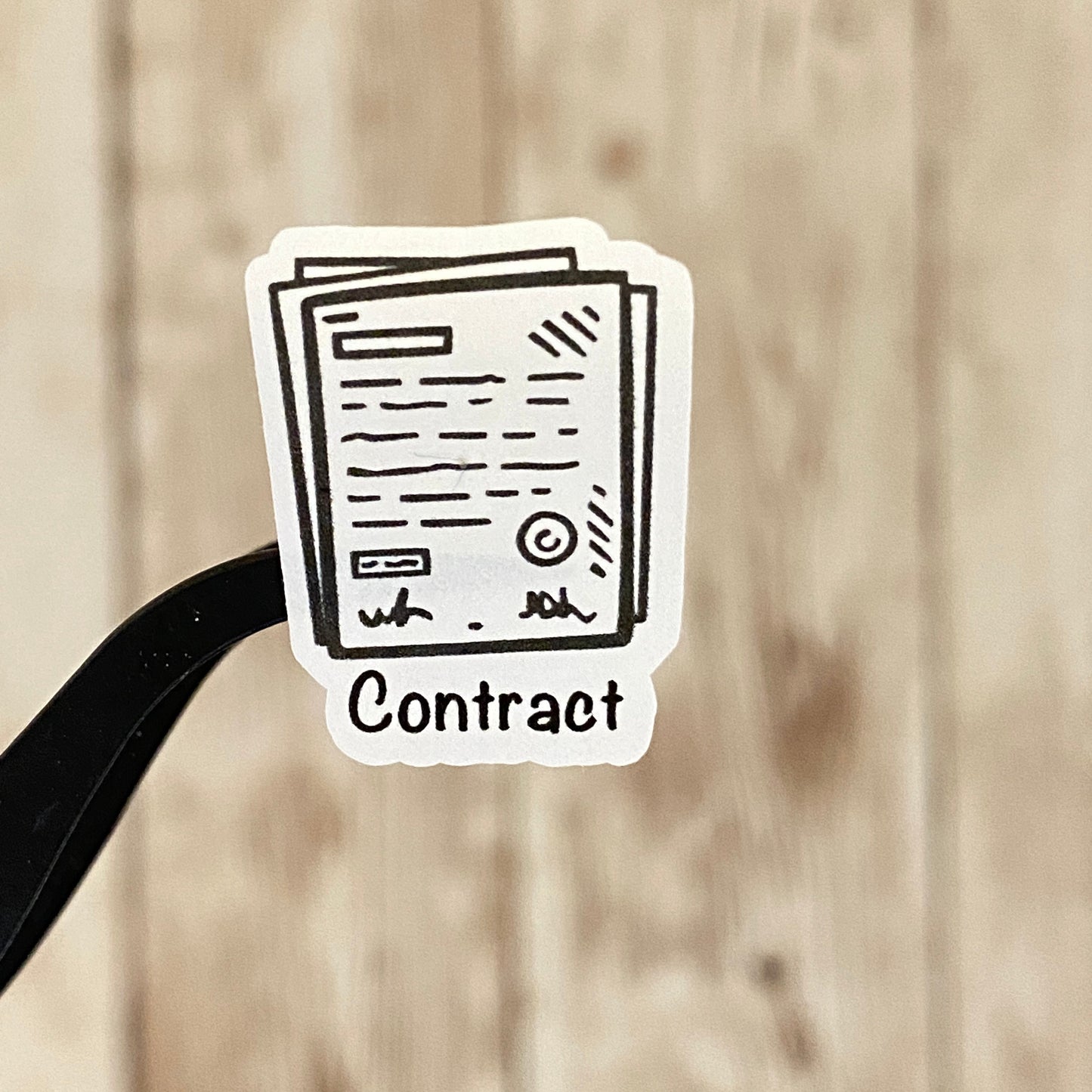 Contract Planner Stickers in Clear or White Matte