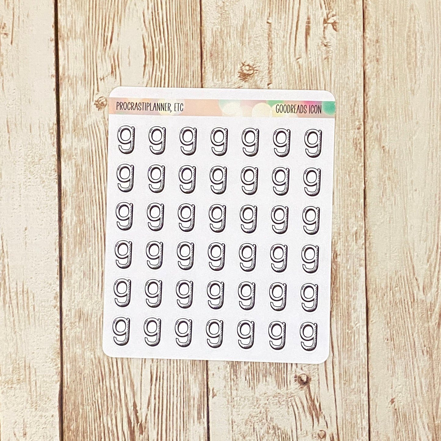 Goodreads Social Media Icon Planner Stickers