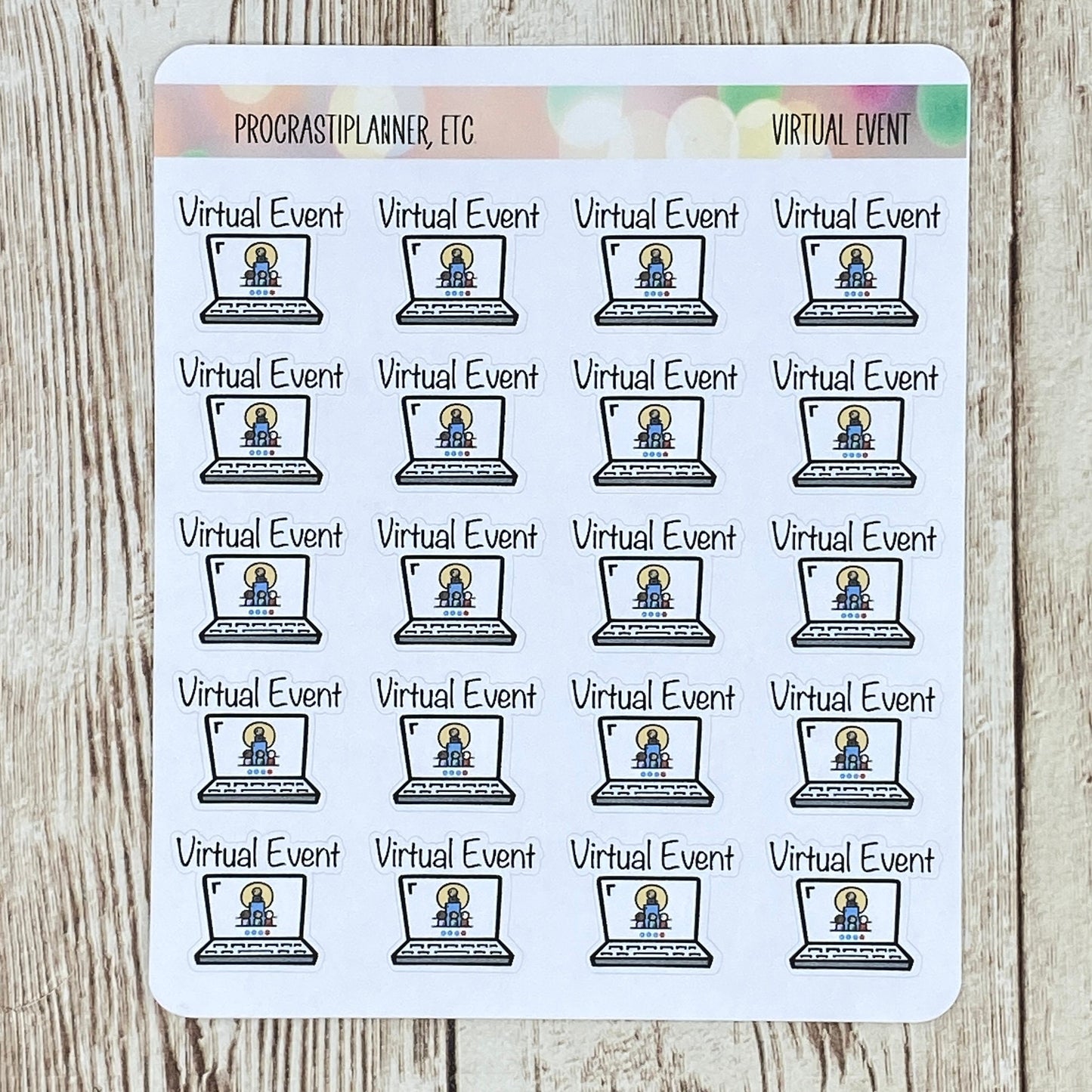 Virtual Normal - Virtual Event Laptop Planner Stickers