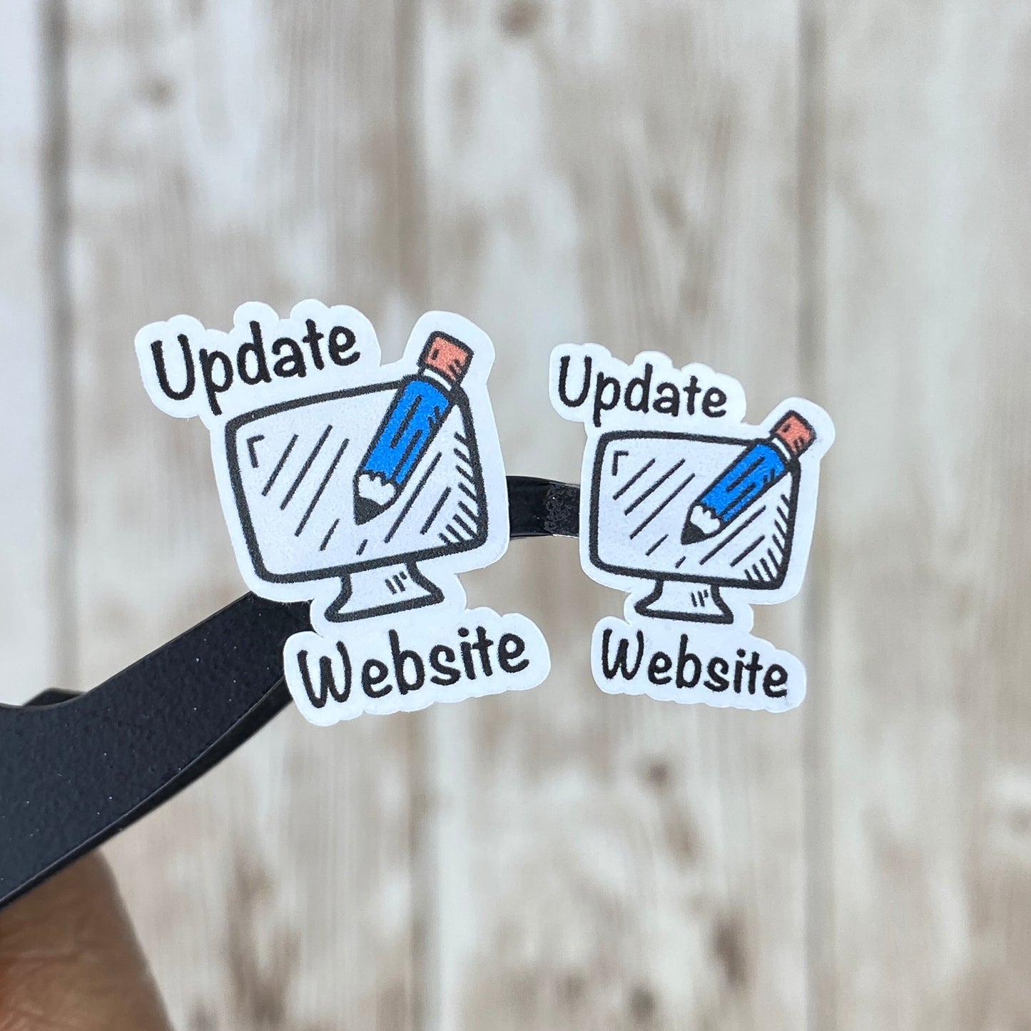 Update Website Book Launch Planner Stickers Regular and Mini Size