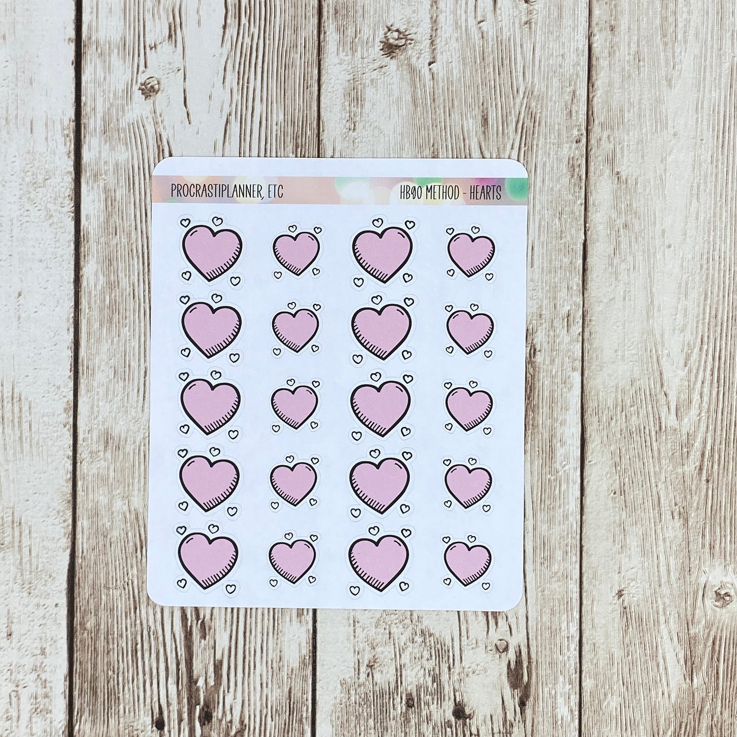 HB90 Method Collab - Hearts Planner Stickers