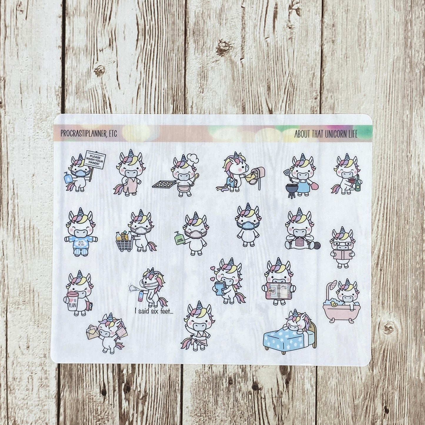 About that Unicorn Life Planner Stickers