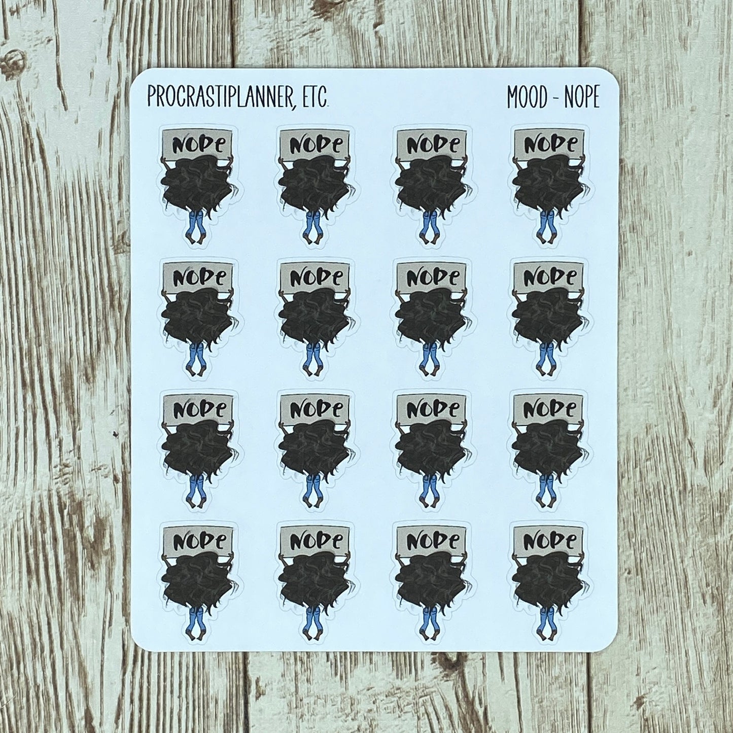 Nope Mood Planner Sticker