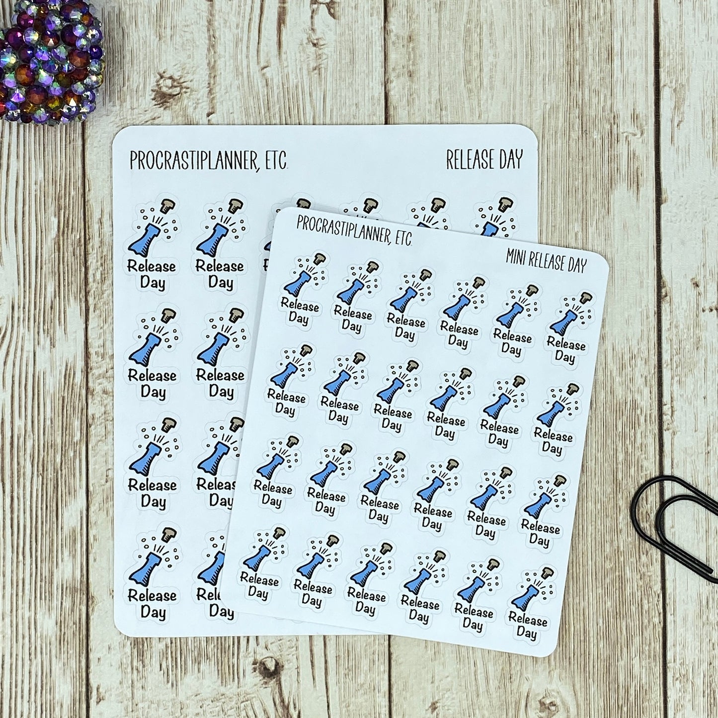 Release Day Book Launch Planner Stickers Regular and Mini Size