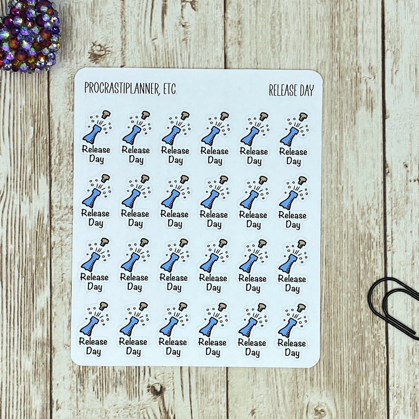 Release Day Book Launch Planner Stickers Regular and Mini Size