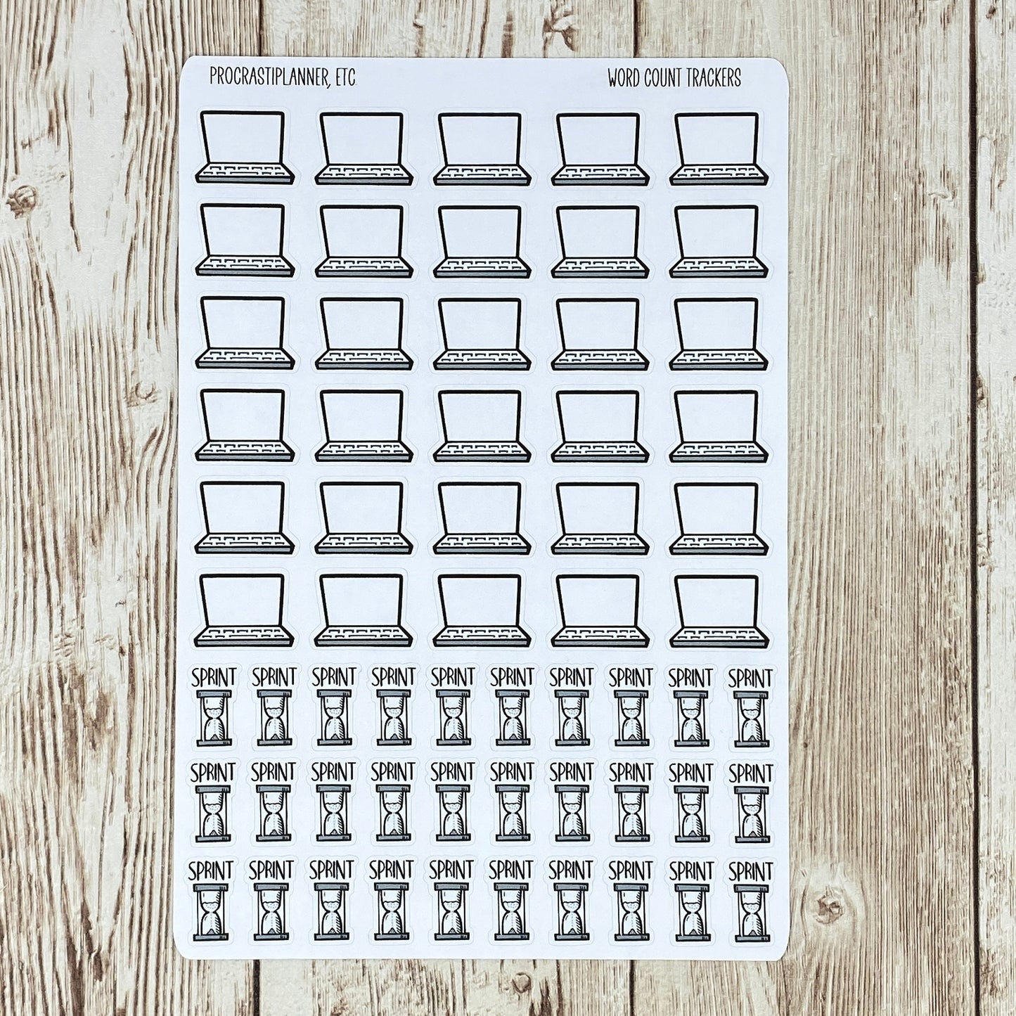 Word Count Sprint Trackers for NaNoWriMo, Authors, Writers, Writing Sprints
