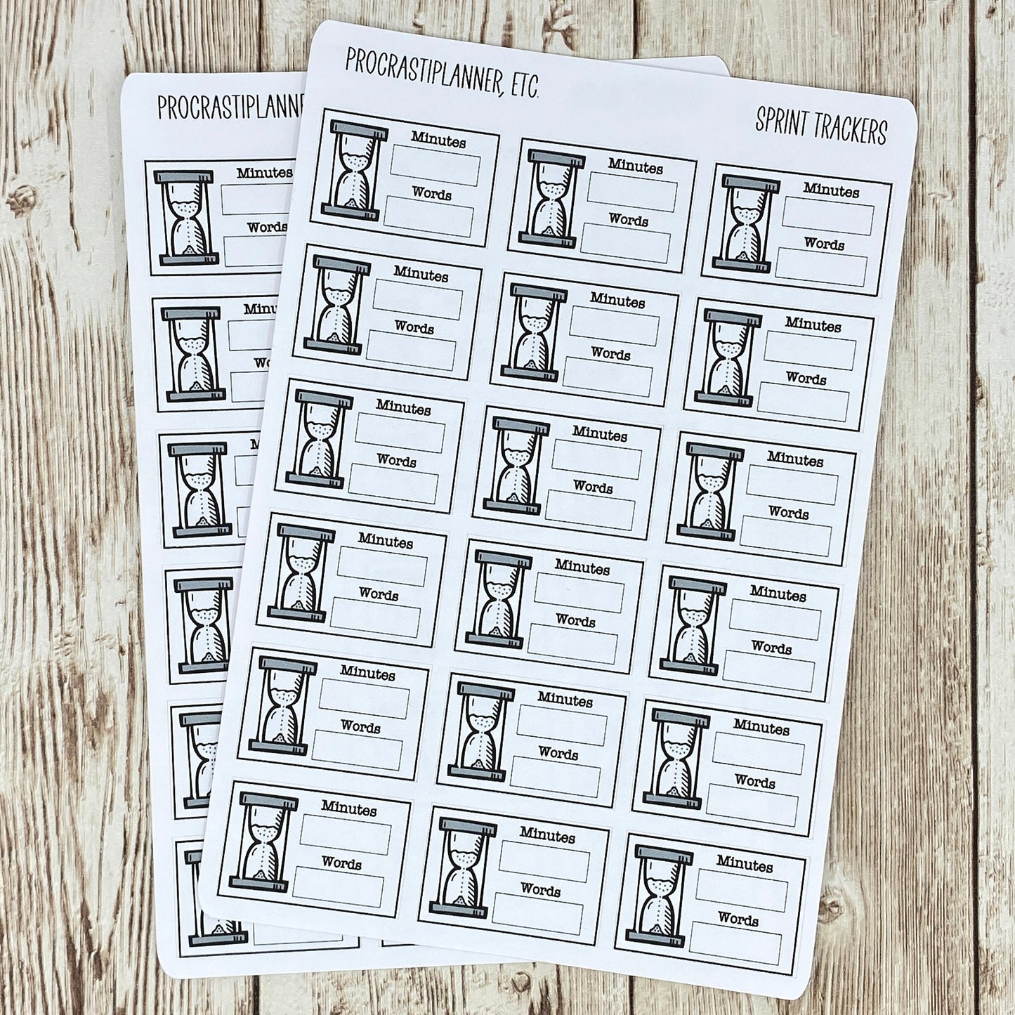 Word Count Sprint Trackers for NaNoWriMo, Authors, Writers, Writing Sprints